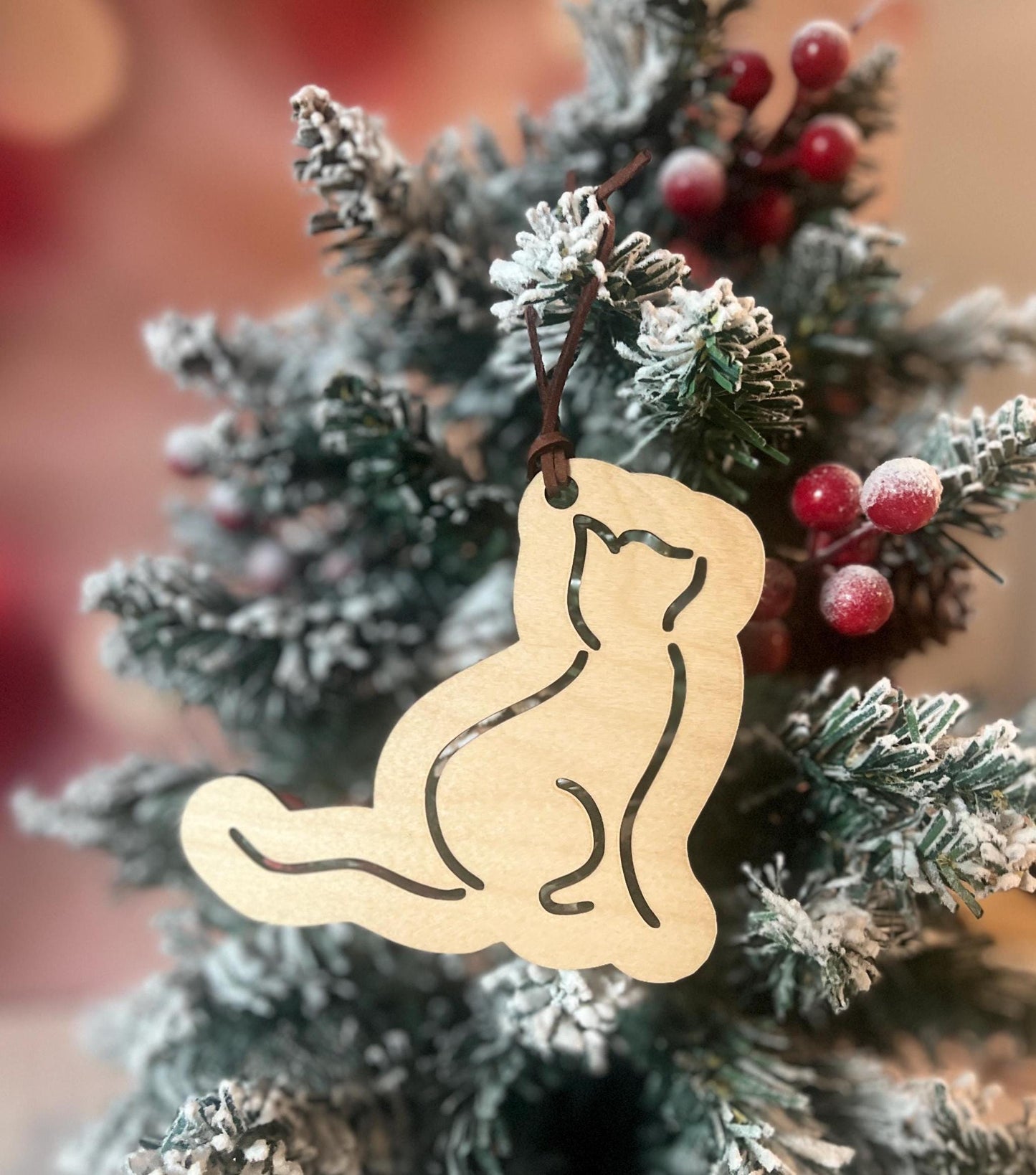 Personalized Dog Cat Christmas Ornament, Custom Pet Ornament, Cat Mom, Dog Mom Present, New Cat Dog Owner Gift, Pet Lover