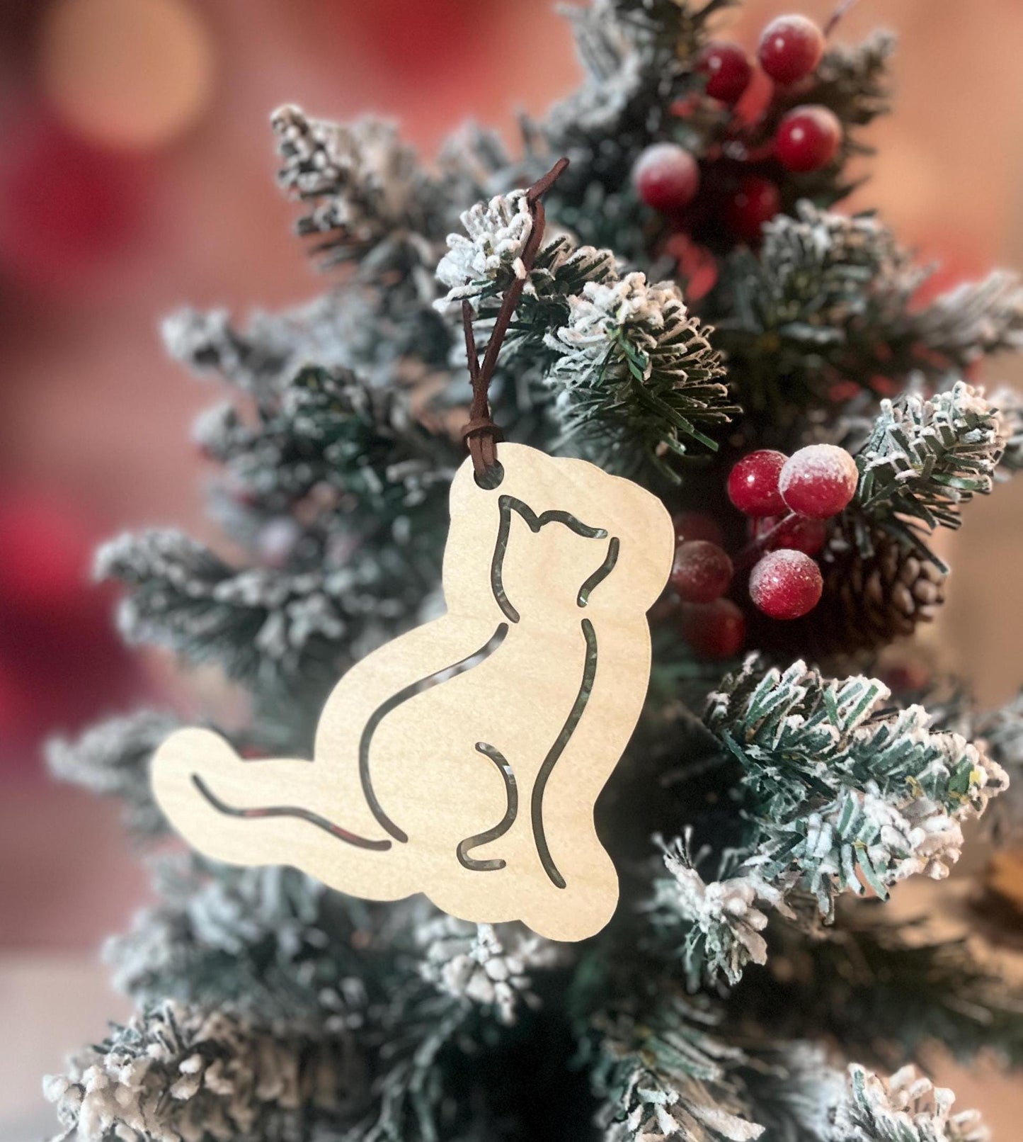Personalized Dog Cat Christmas Ornament, Custom Pet Ornament, Cat Mom, Dog Mom Present, New Cat Dog Owner Gift, Pet Lover