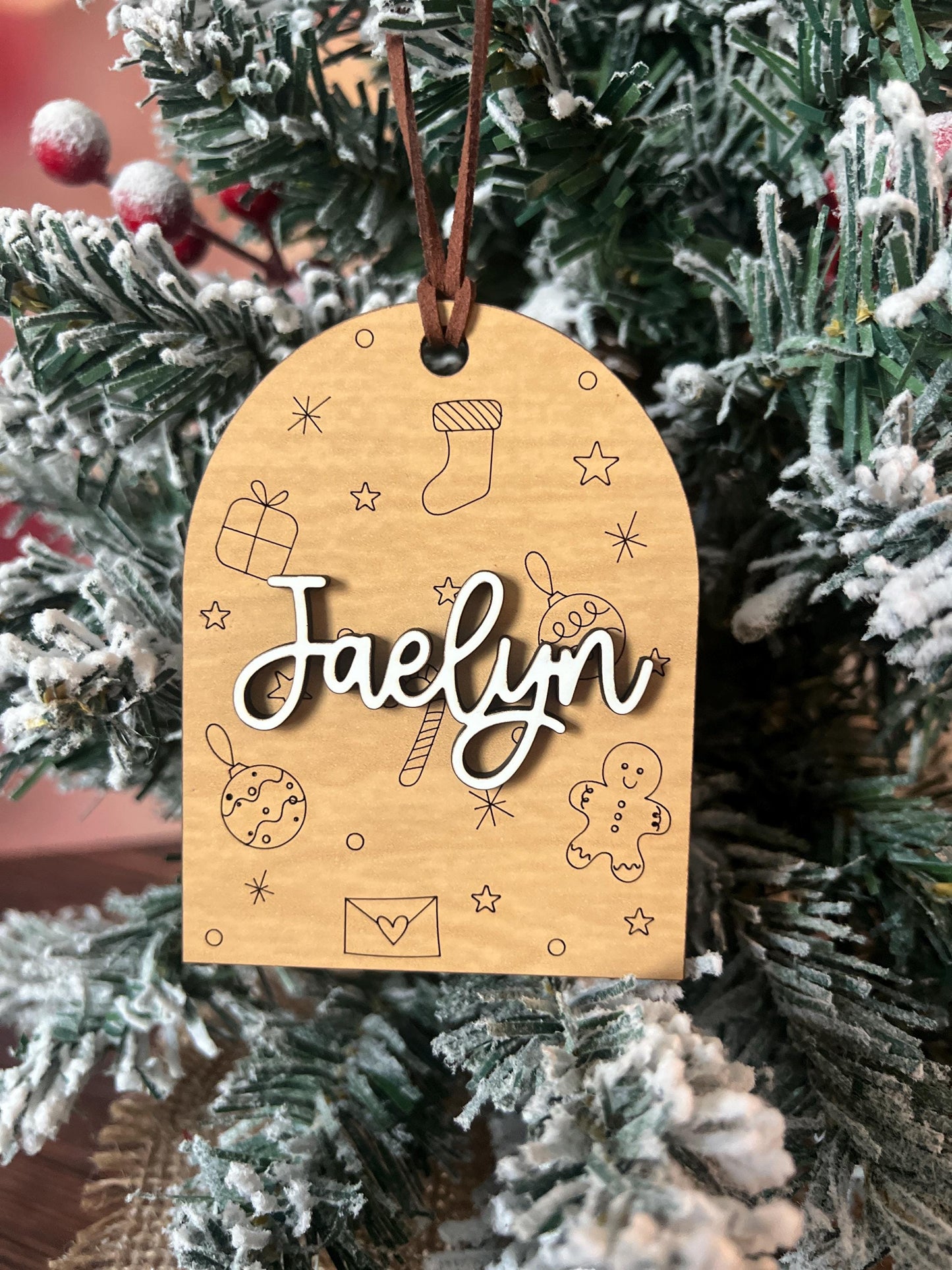 Personalized Christmas Stocking Name Tags, Custom Gift Name Tag, Christmas Stocking Stuffer, Monogram Family Name gift