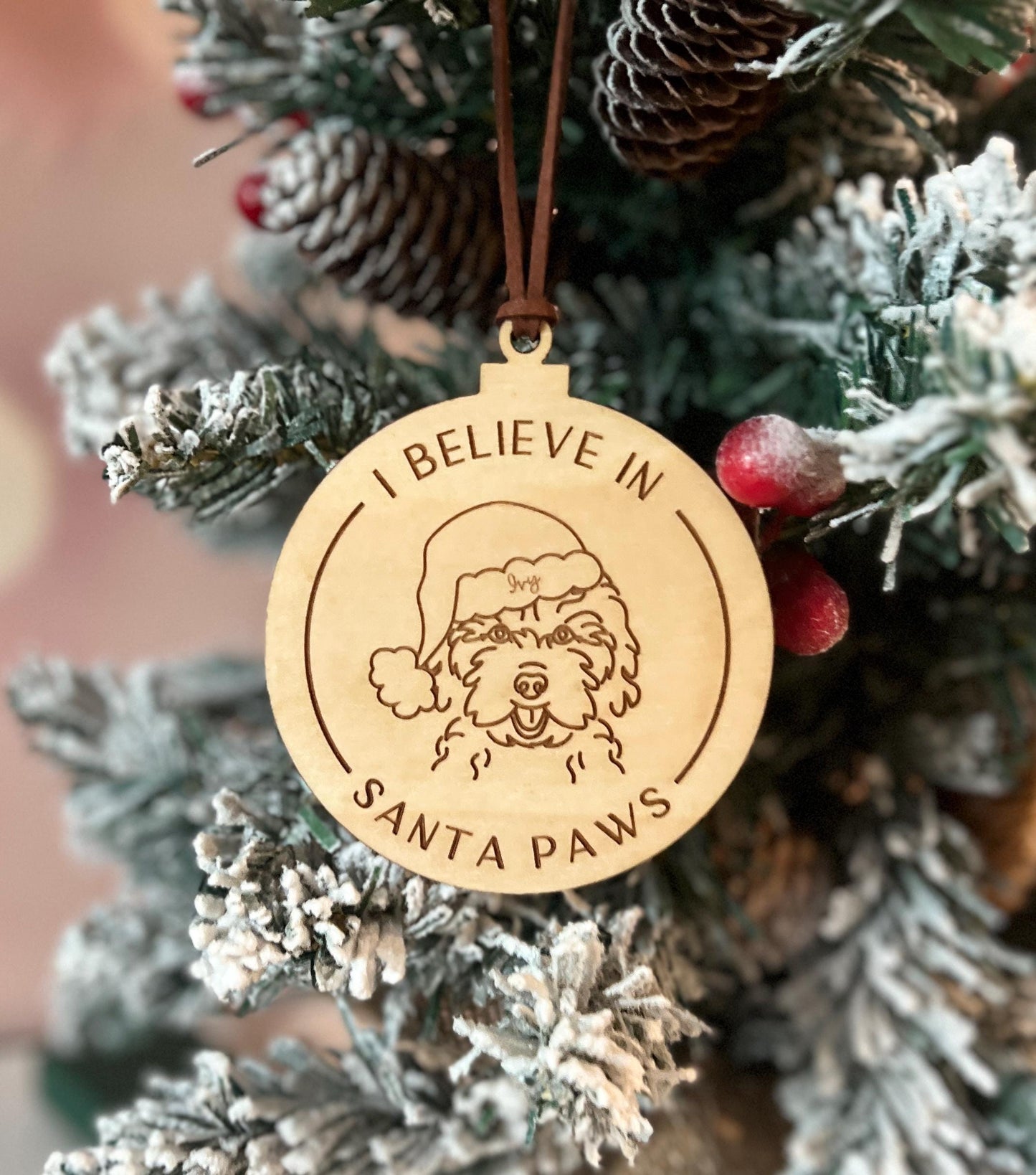 Personalized Dog Breed Christmas Ornament, Happy Howlidays, Merry Woofmas, Dog Lover Gift, Custom Dog Mom Present, Pet Lover