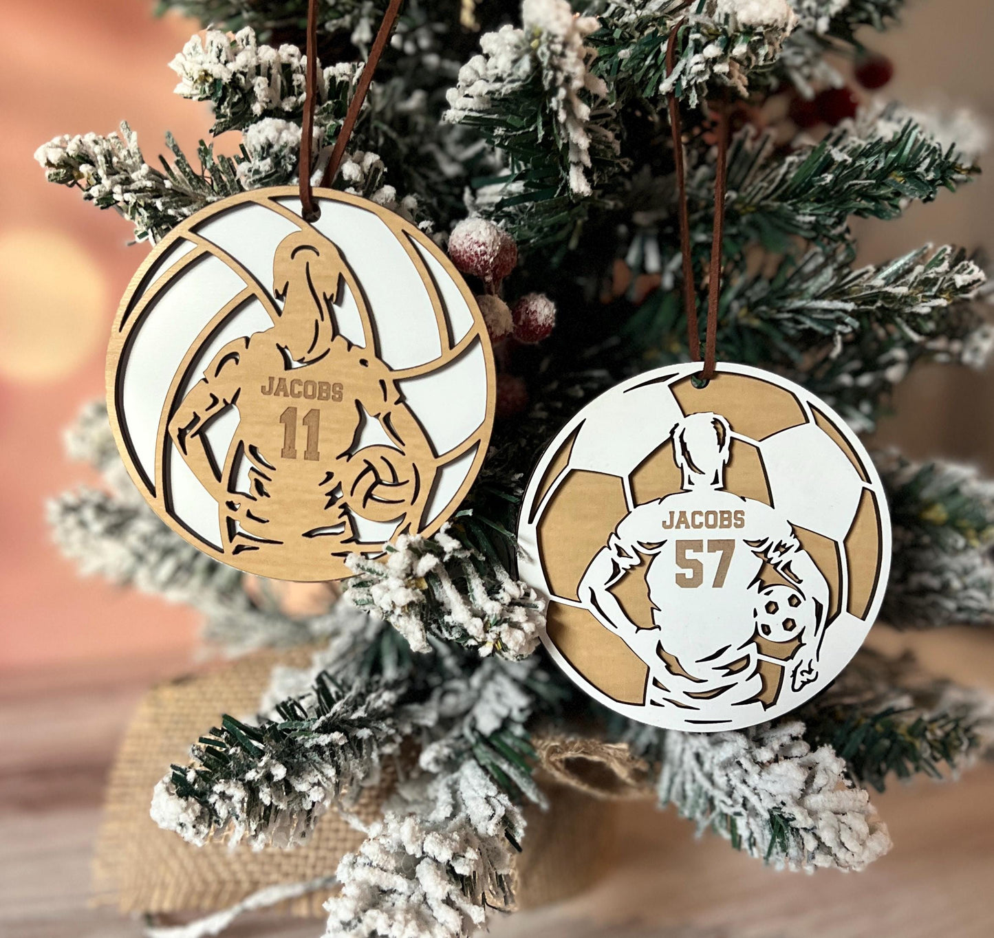 Personalized Soccer Player Christmas Ornament, Male and Female Soccer Team Gift, Sports Ornament, Senior Gift, Custom Soccer Present