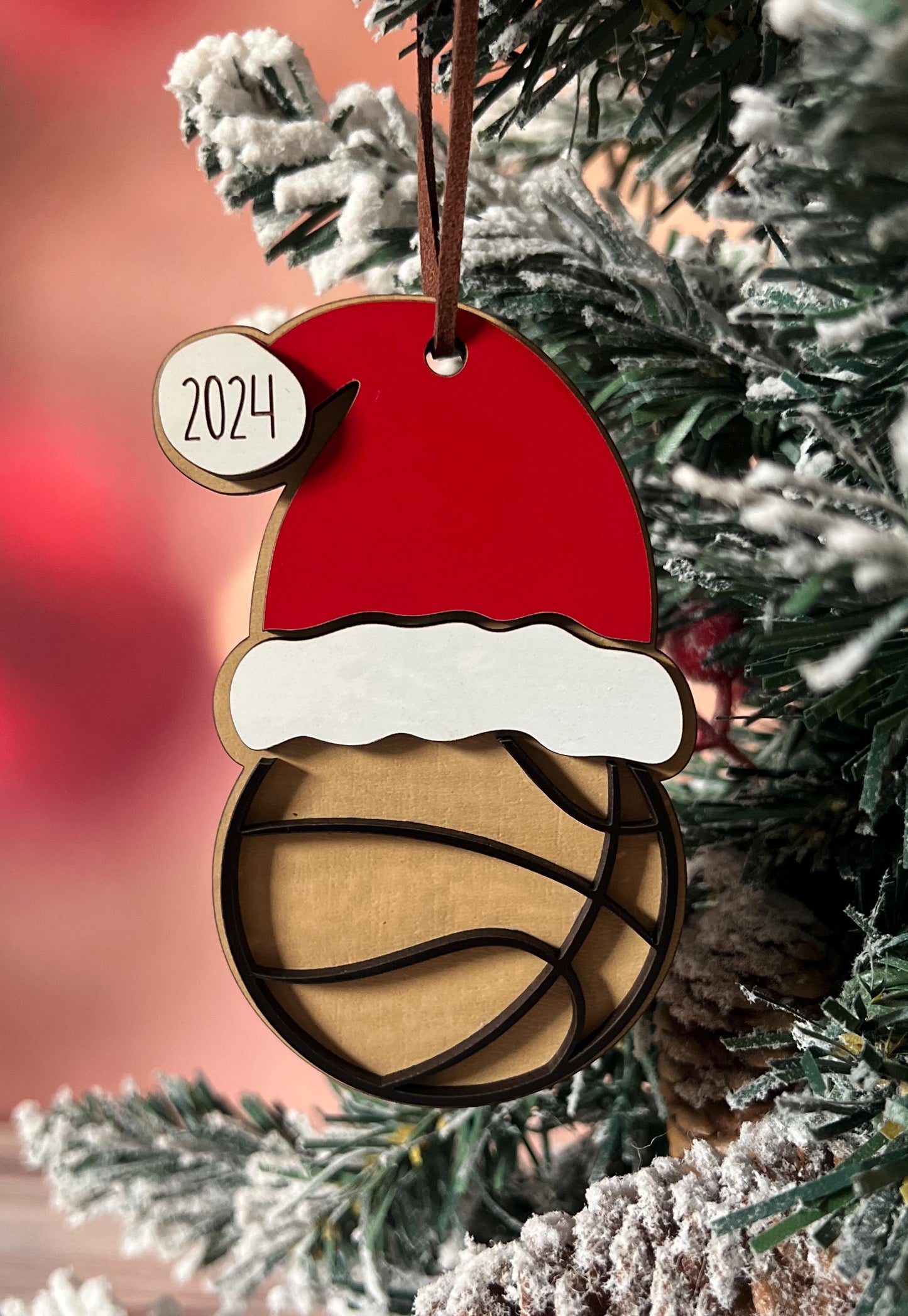 Personalized Sports Christmas Ornament, Volleyball Soccer Hockey Basketball Baseball Bowling Golf, Custom Sports Ornament Present