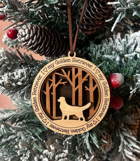 Personalized Dog Breed Christmas Ornament, Custom Dog Lover Gift, Dog Mom present, I love my Dog Gift, Pet Lover Gift