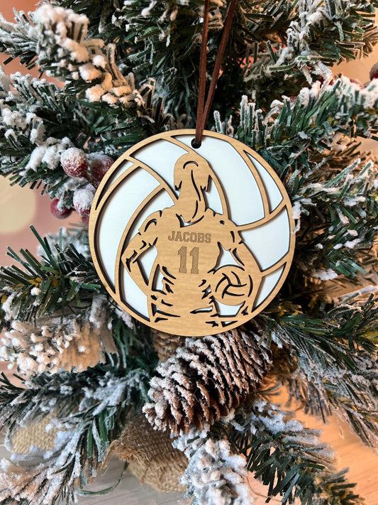 Personalized Volleyball Player Christmas Ornament, Custom Female and Male Vball Gift, Sports Player Present, Senior Gift, Team Gift