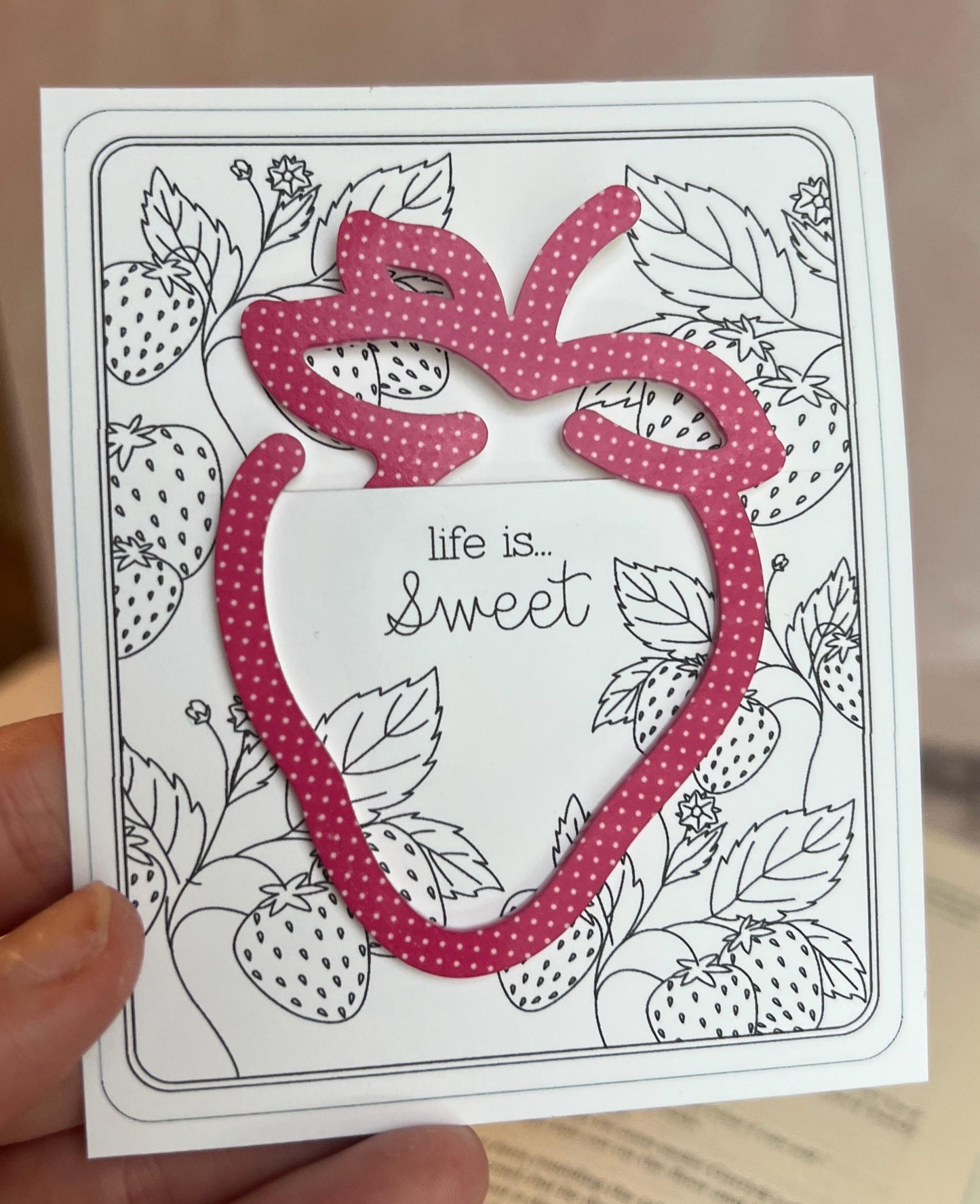 Strawberry Bookmark, Bookish, Berry Sweet Book Lover Gift, Book Club Present, Gift for Reader, Booktok