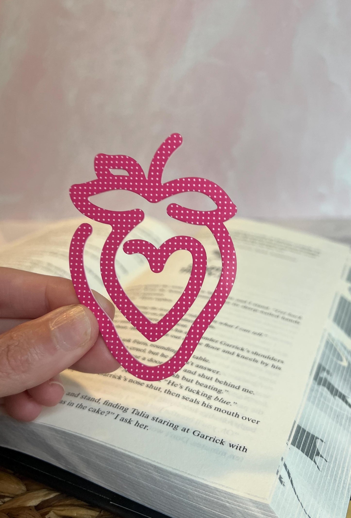 Strawberry Bookmark, Bookish, Berry Sweet Book Lover Gift, Book Club Present, Gift for Reader, Booktok