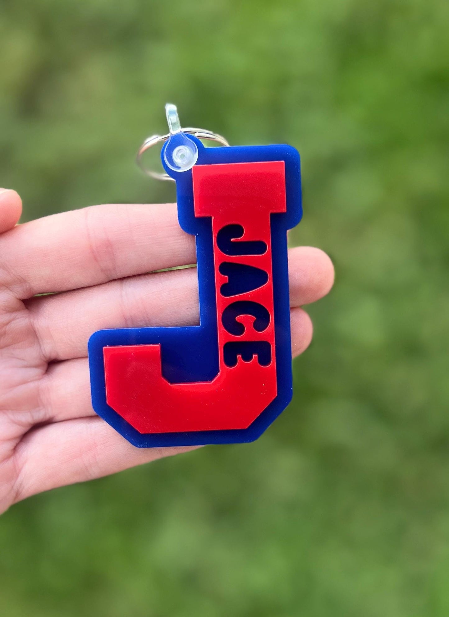 Personalized Varsity Letter Bag Tag, Initial Keychain, Custom Name Luggage Tag, Bogg Bag, Backpack Tag for kids, Sports Bag Tag
