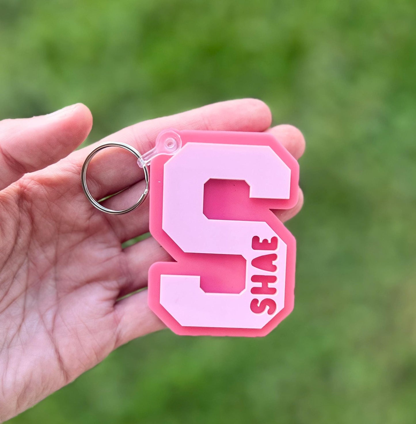 Personalized Varsity Letter Bag Tag, Initial Keychain, Custom Name Luggage Tag, Bogg Bag, Backpack Tag for kids, Sports Bag Tag