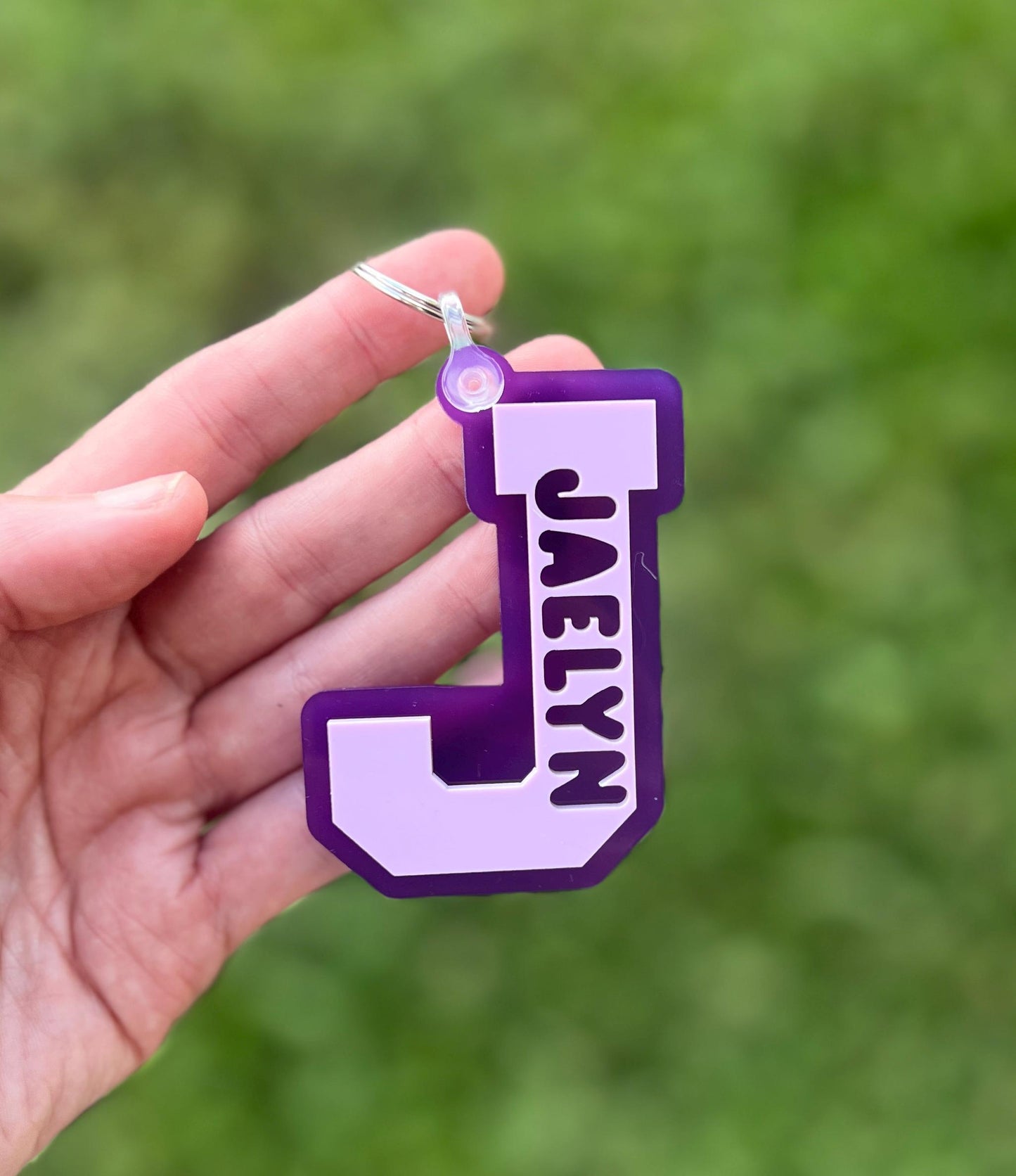 Personalized Varsity Letter Bag Tag, Initial Keychain, Custom Name Luggage Tag, Bogg Bag, Backpack Tag for kids, Sports Bag Tag