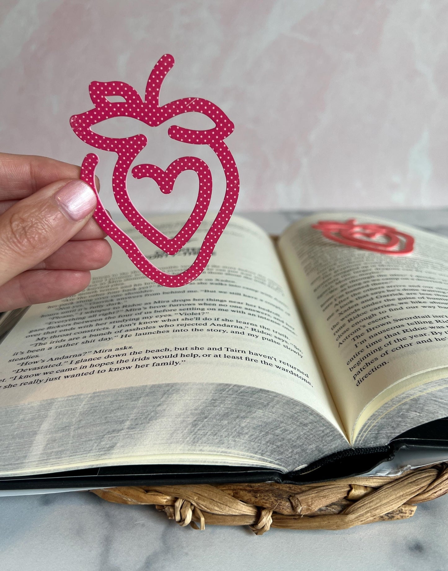 Strawberry Bookmark, Bookish, Berry Sweet Book Lover Gift, Book Club Present, Gift for Reader, Booktok