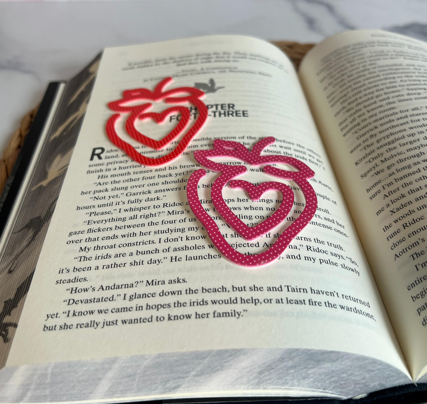 Strawberry Bookmark, Bookish, Berry Sweet Book Lover Gift, Book Club Present, Gift for Reader, Booktok