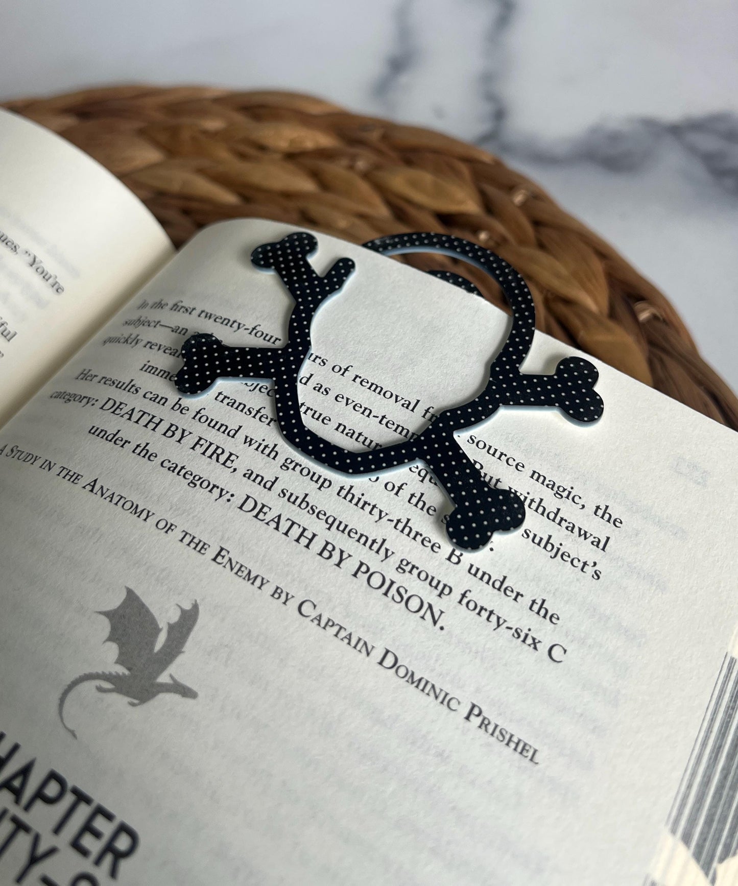 Halloween Skull Acrylic Bookmark, Book Lover Gift, Cute Halloween Bookmark, Pirate Party, Bookish Gift, Booktok