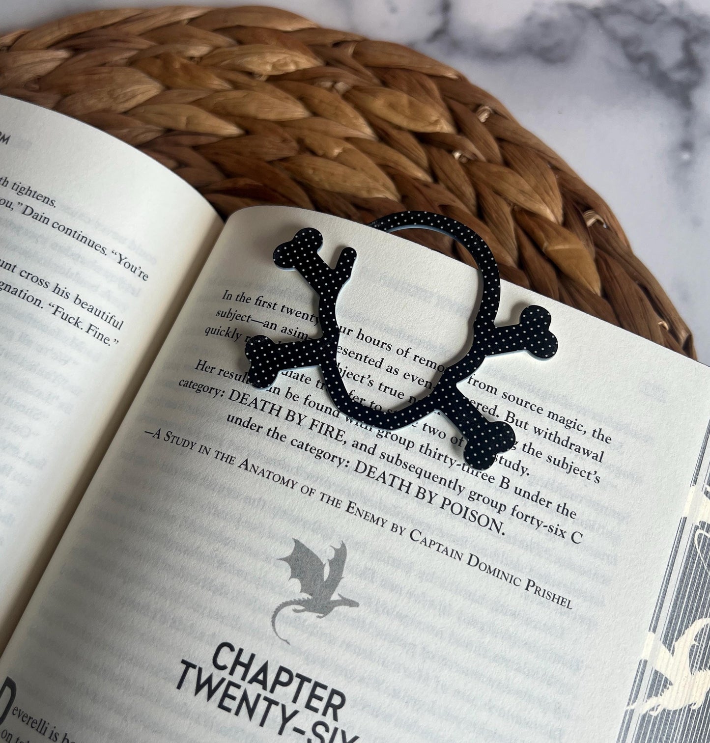 Halloween Skull Acrylic Bookmark, Book Lover Gift, Cute Halloween Bookmark, Pirate Party, Bookish Gift, Booktok