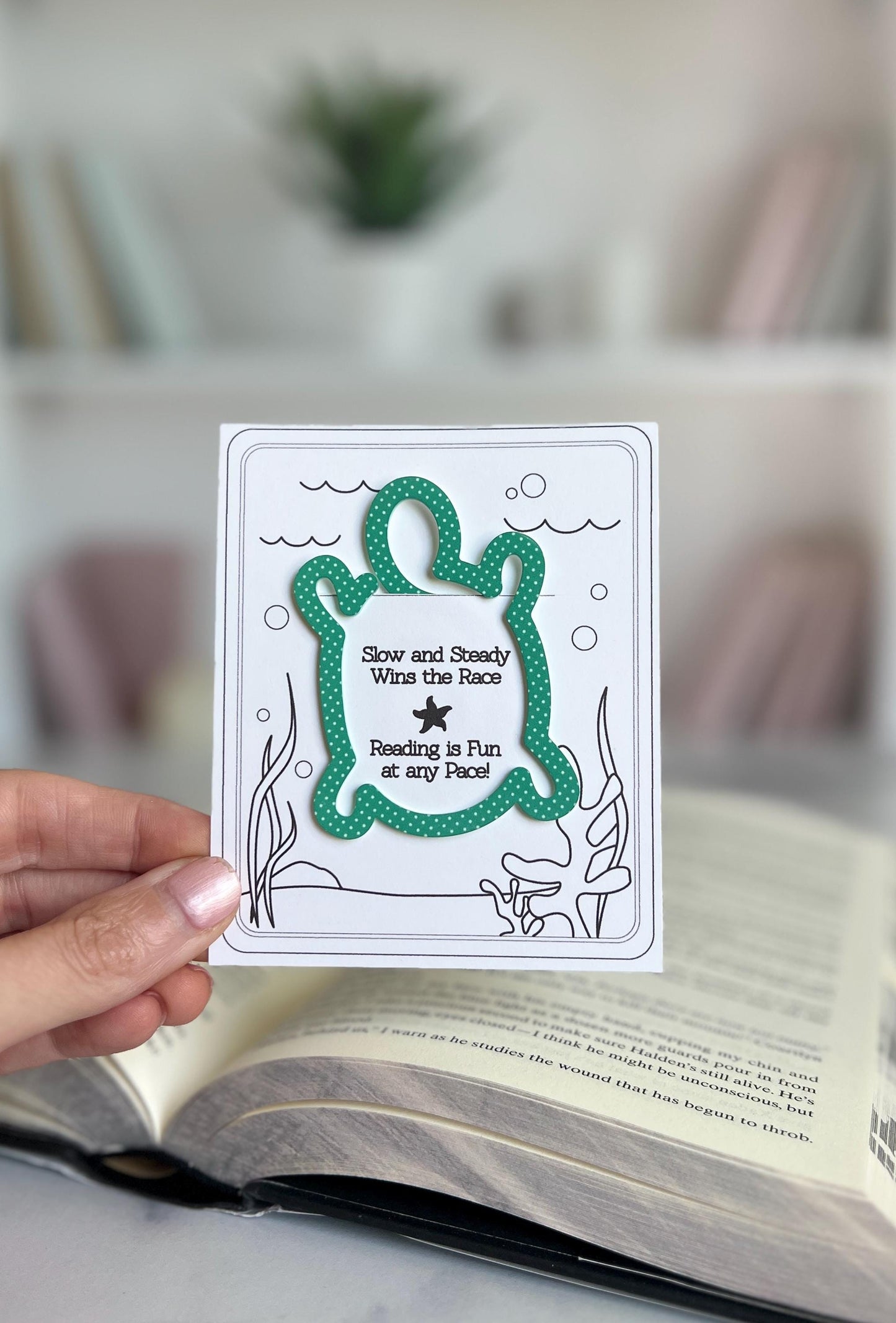Sea Turtle Acrylic Bookmark, Book Lover Gift, Booktok, Bookish Present, Book Club, Gift for Readers, Ocean Life Inspired