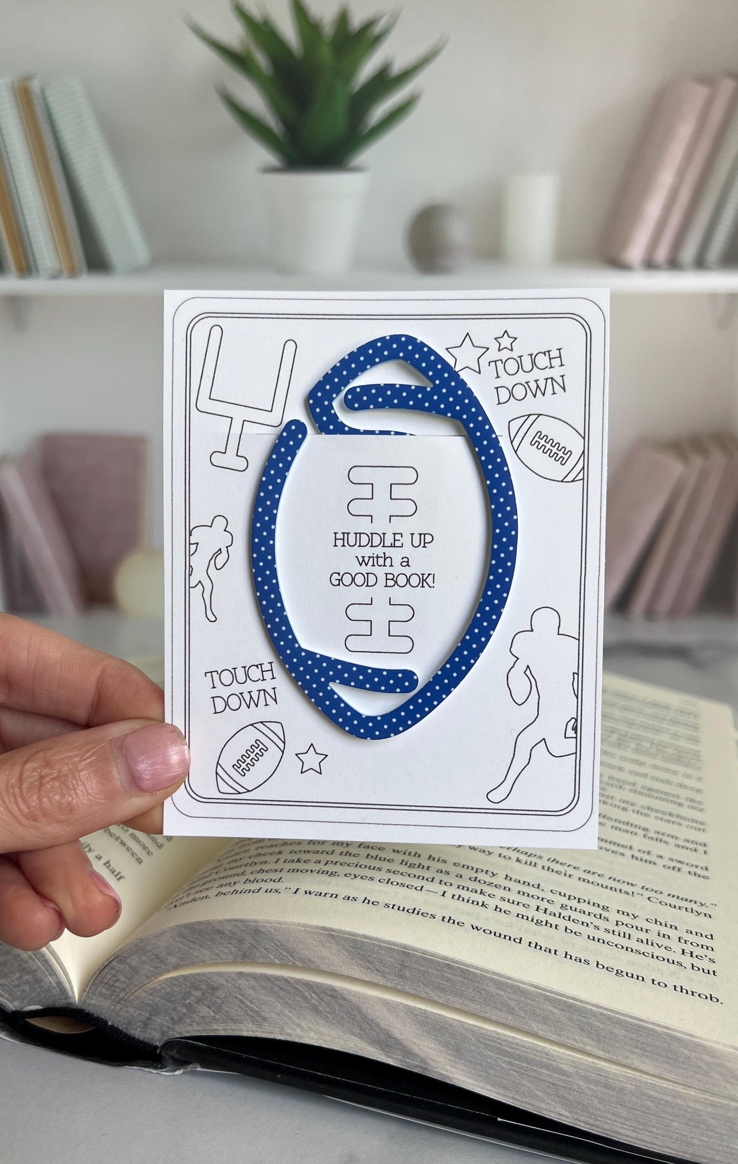 Football Acrylic Bookmark, Sports Lover Book Mark, Football Player, Game Day, Coach Gift, Super Bowl Present, Bookish, Booktok, Gift for Him