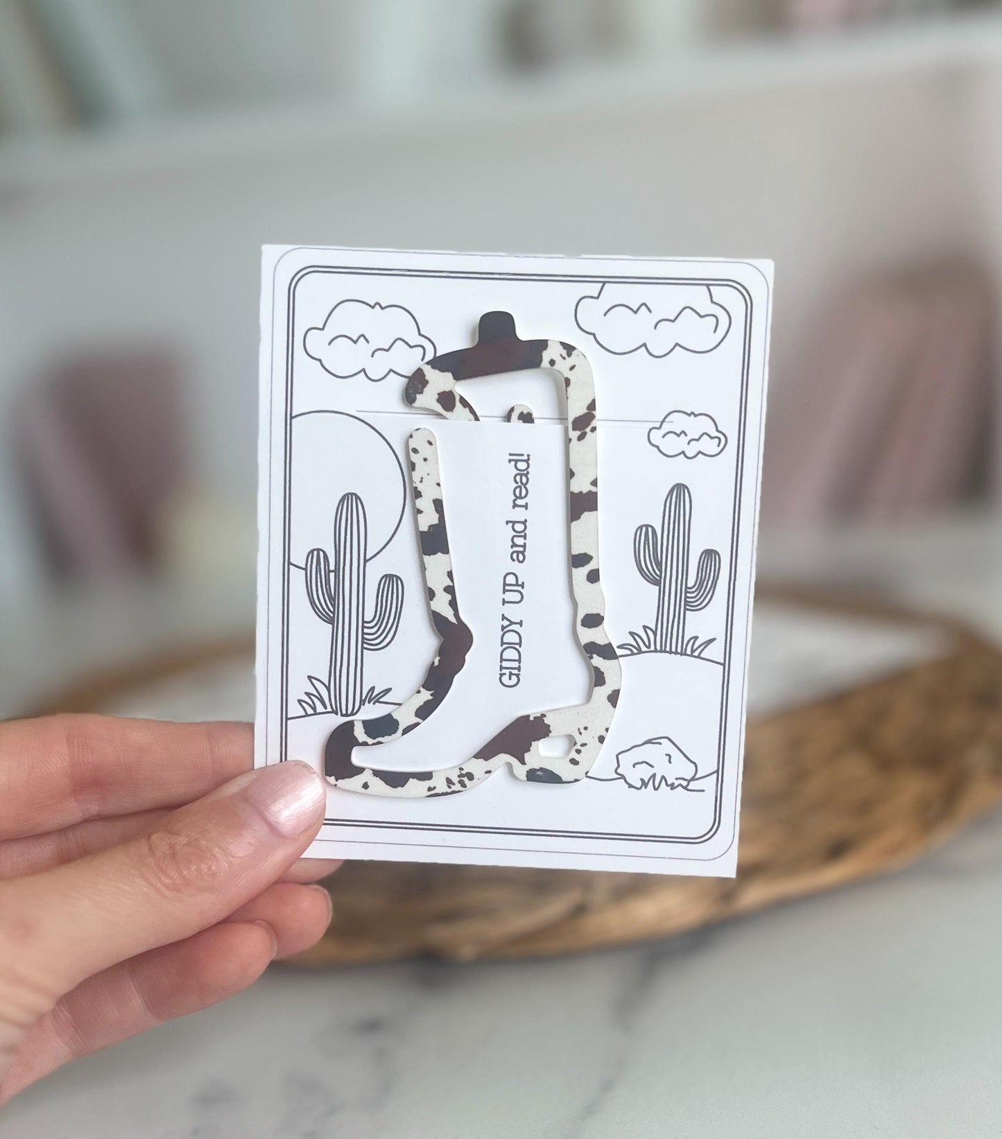 Cowboy Boot Acrylic Bookmark, Cowboy Romance Reader, Cowhide Book Mark, Western Country Lover, Cowgirl Gift, Book Club Gifts, Southern