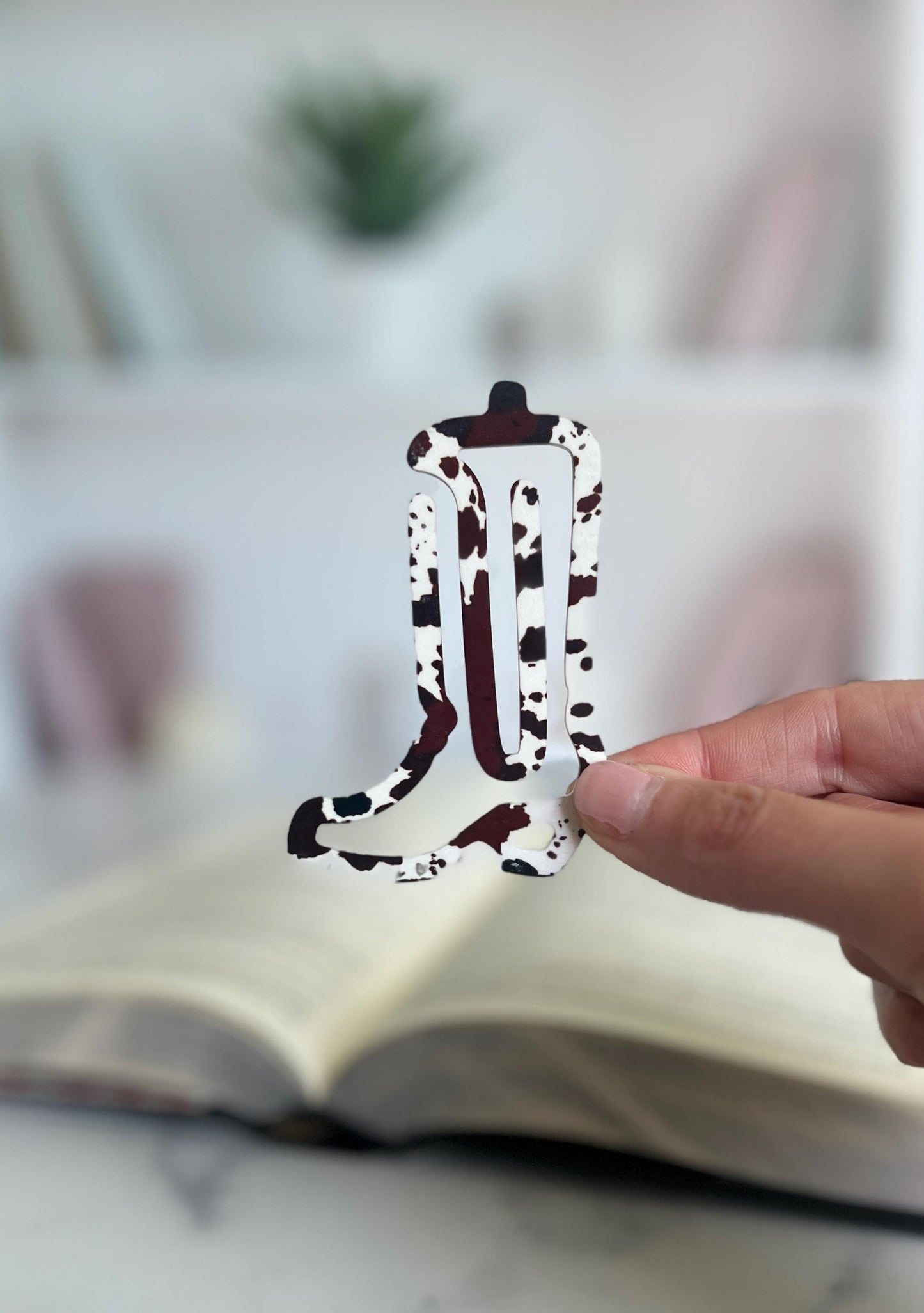Cowboy Boot Acrylic Bookmark, Cowboy Romance Reader, Cowhide Book Mark, Western Country Lover, Cowgirl Gift, Book Club Gifts, Southern
