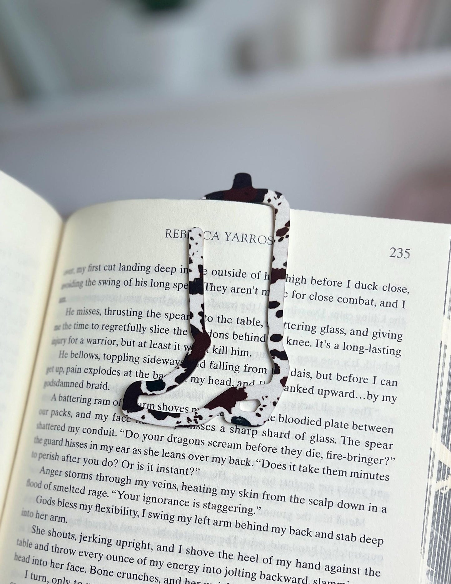Cowboy Boot Acrylic Bookmark, Cowboy Romance Reader, Cowhide Book Mark, Western Country Lover, Cowgirl Gift, Book Club Gifts, Southern