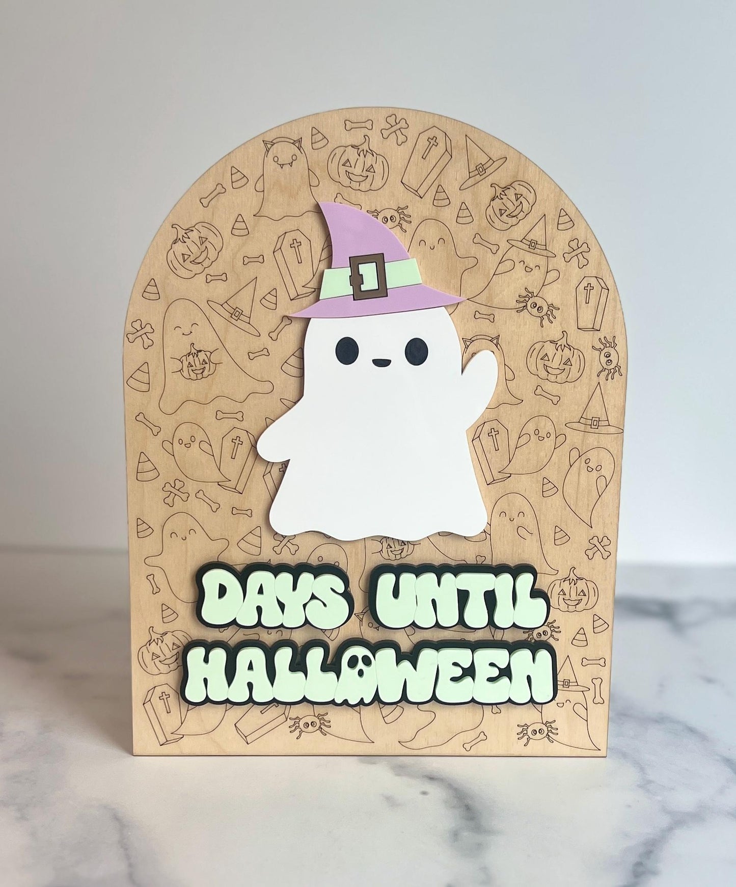 Halloween Countdown Ghost Sign, Dry Erase Days Till Halloween, Spooky Holiday Countdown, Fall Sign
