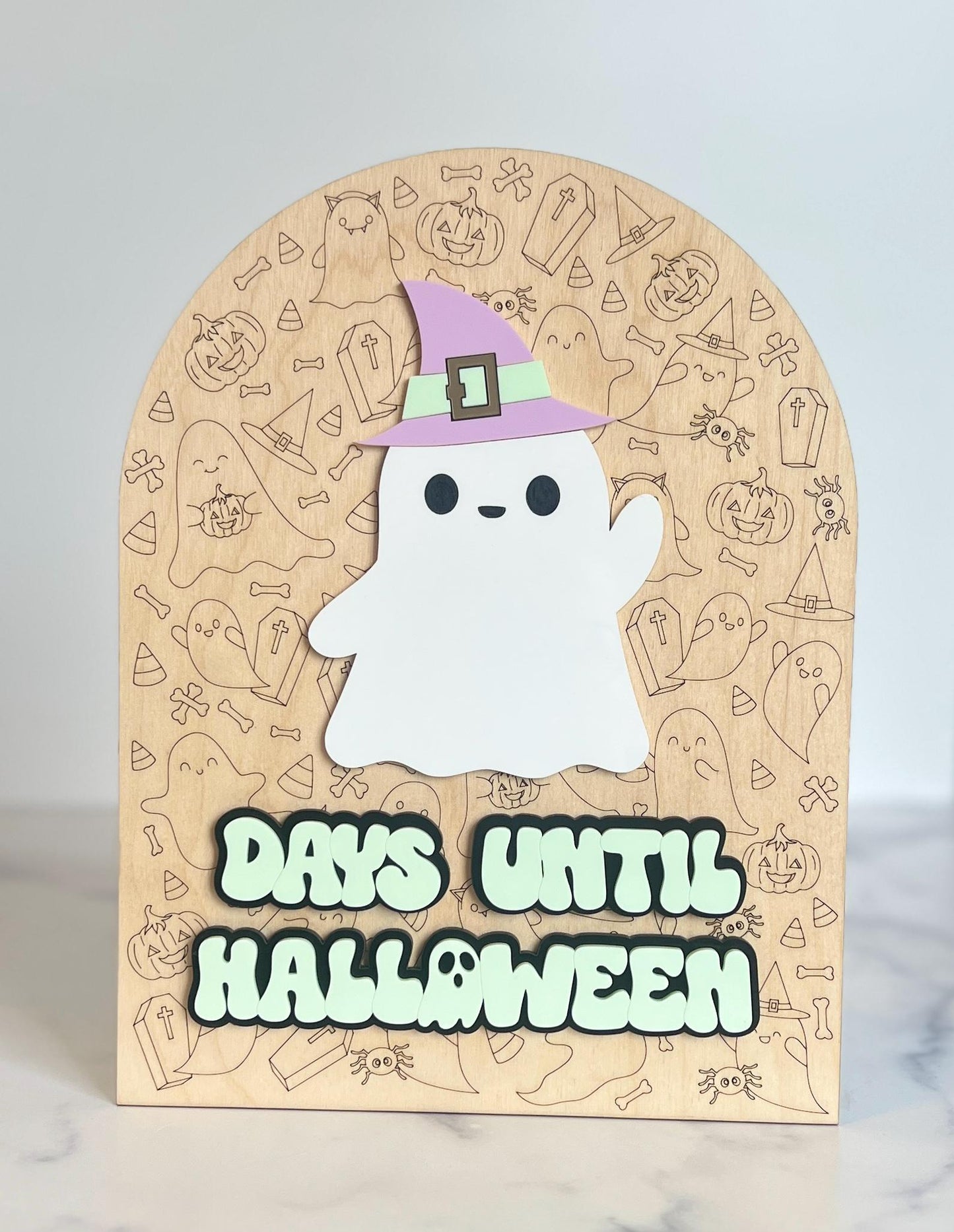 Halloween Countdown Ghost Sign, Dry Erase Days Till Halloween, Spooky Holiday Countdown, Fall Sign