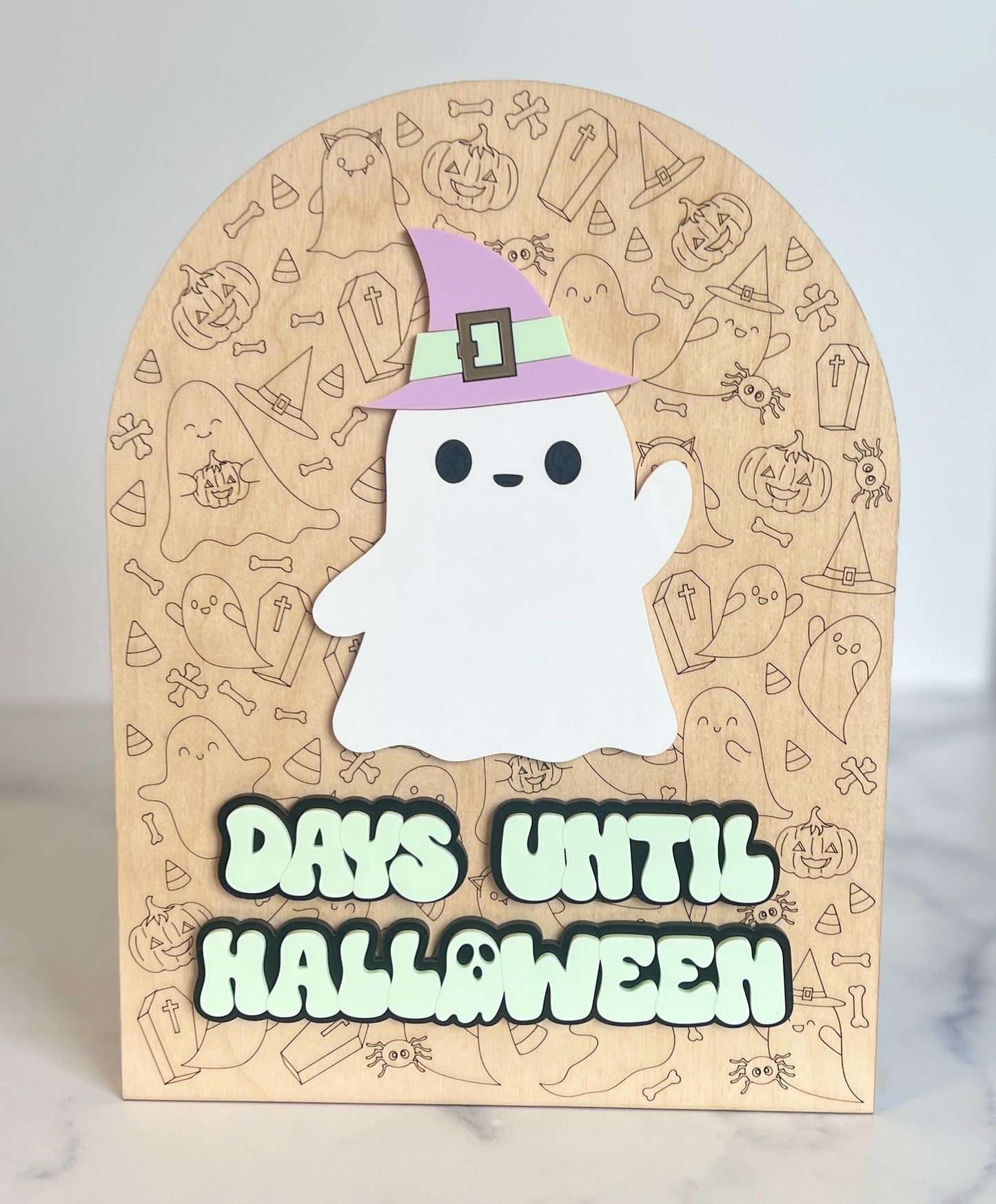 Halloween Countdown Ghost Sign, Dry Erase Days Till Halloween, Spooky Holiday Countdown, Fall Sign