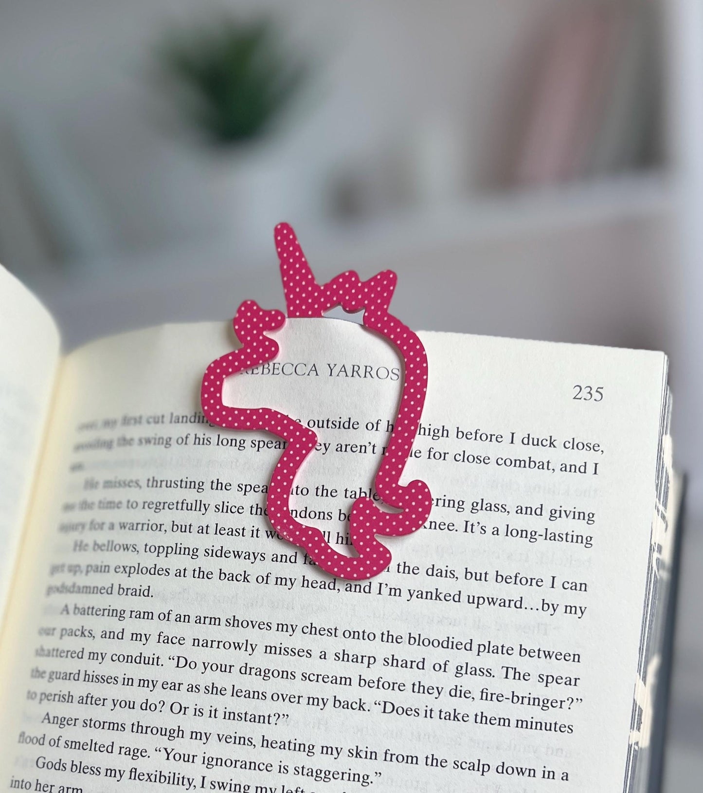 Unicorn Acrylic Bookmark, Whimsical Book Lover Gift, Book Club Presents, Booktok Bookish, Gift for Readers, Stocking Stuffer