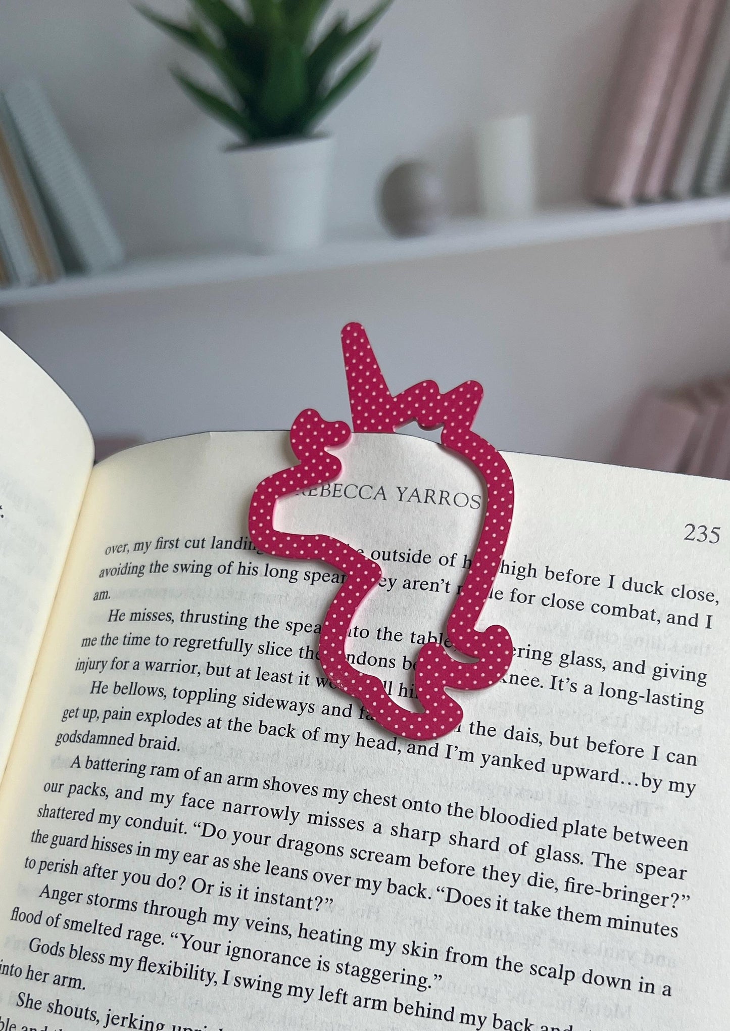 Unicorn Acrylic Bookmark, Whimsical Book Lover Gift, Book Club Presents, Booktok Bookish, Gift for Readers, Stocking Stuffer