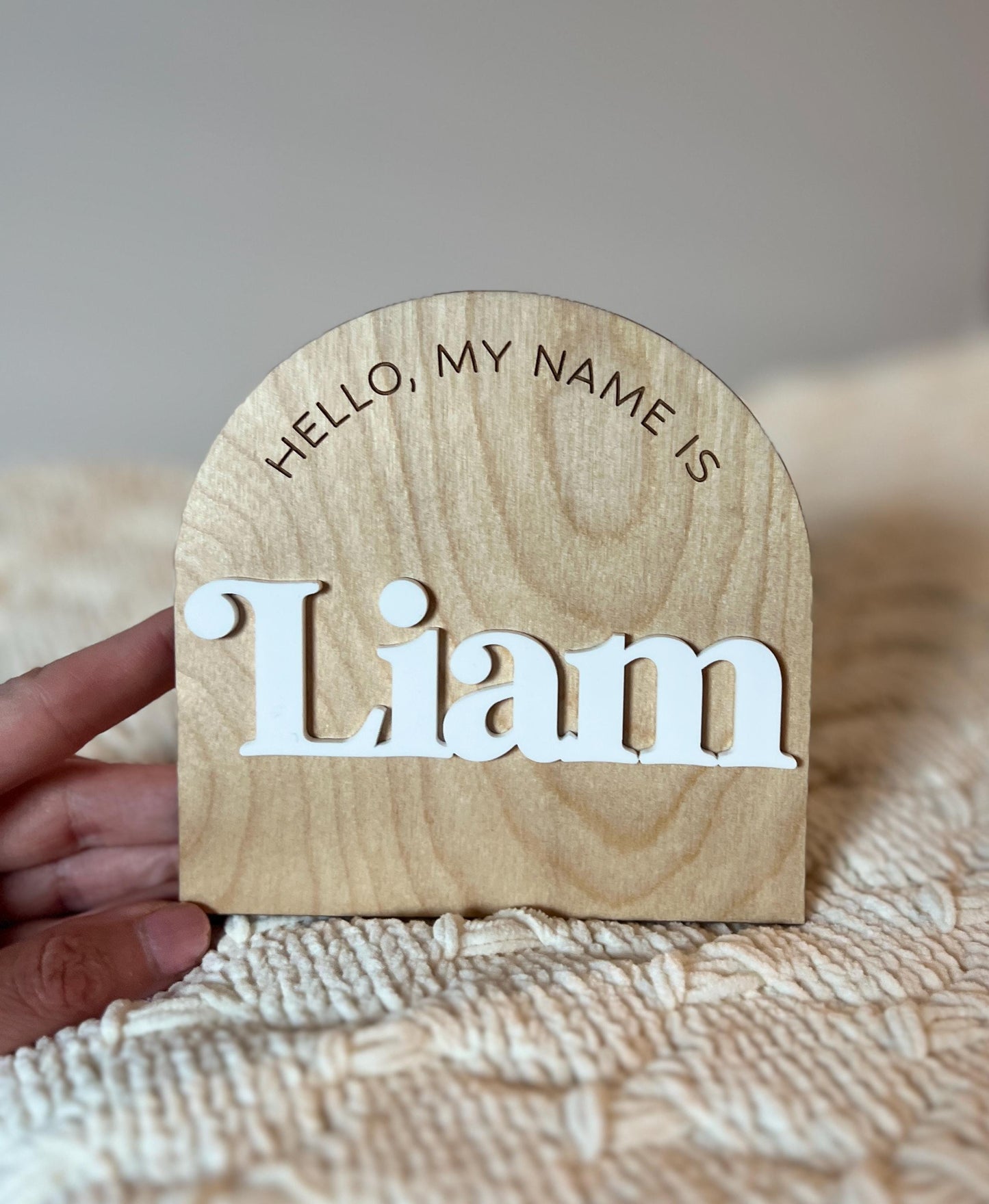 Custom Hospital Name Sign, Personalized Newborn Sign, Baby Announcement, Baby Photo Prop, Shower Gift, Baby Keepsake Present