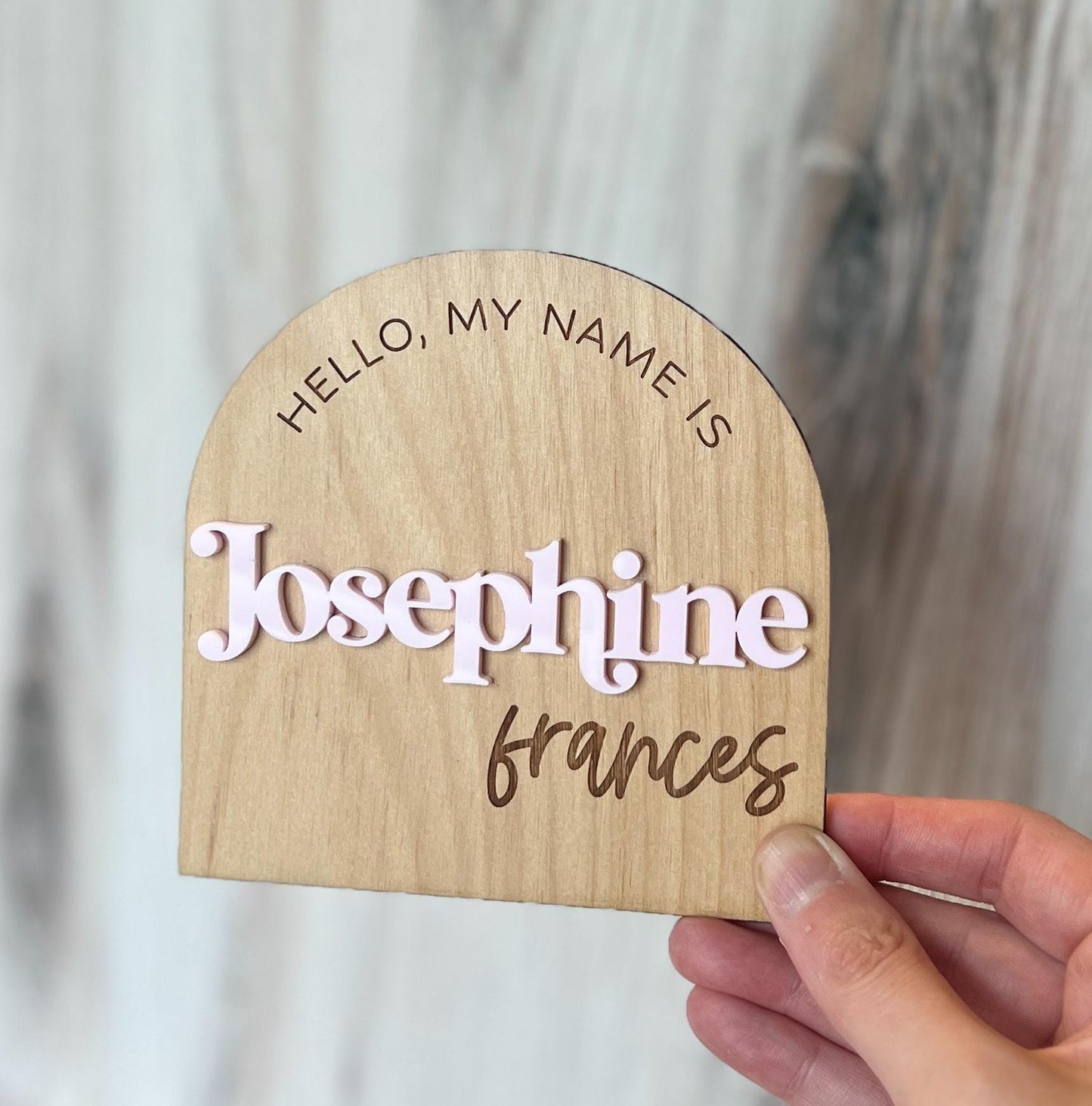 Custom Hospital Name Sign, Personalized Newborn Sign, Baby Announcement, Baby Photo Prop, Shower Gift, Baby Keepsake Present