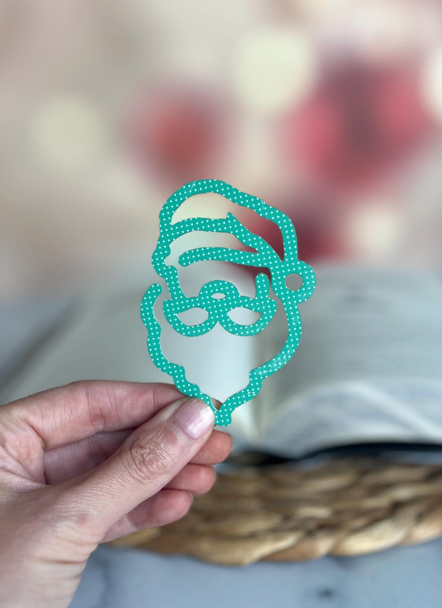 Santa and Snowman Bookmark, Christmas Stocking Stuffer, Gift for Reader, Winter, Bookish, Holiday Present, Teacher Gift
