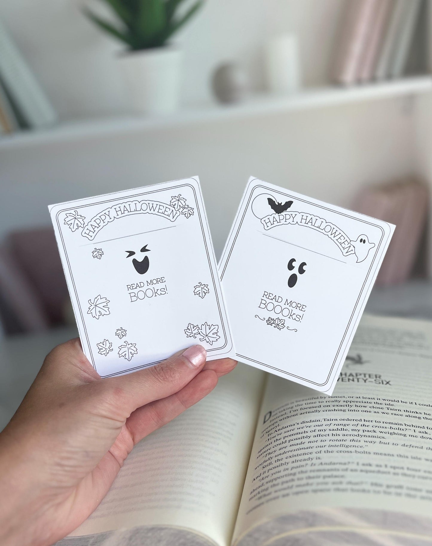 Ghost Halloween Bookmark, Boo Basket Gift, Book Lover, Bookworm, Booktok, Fall, Bookish, Spooky Gift for Reader
