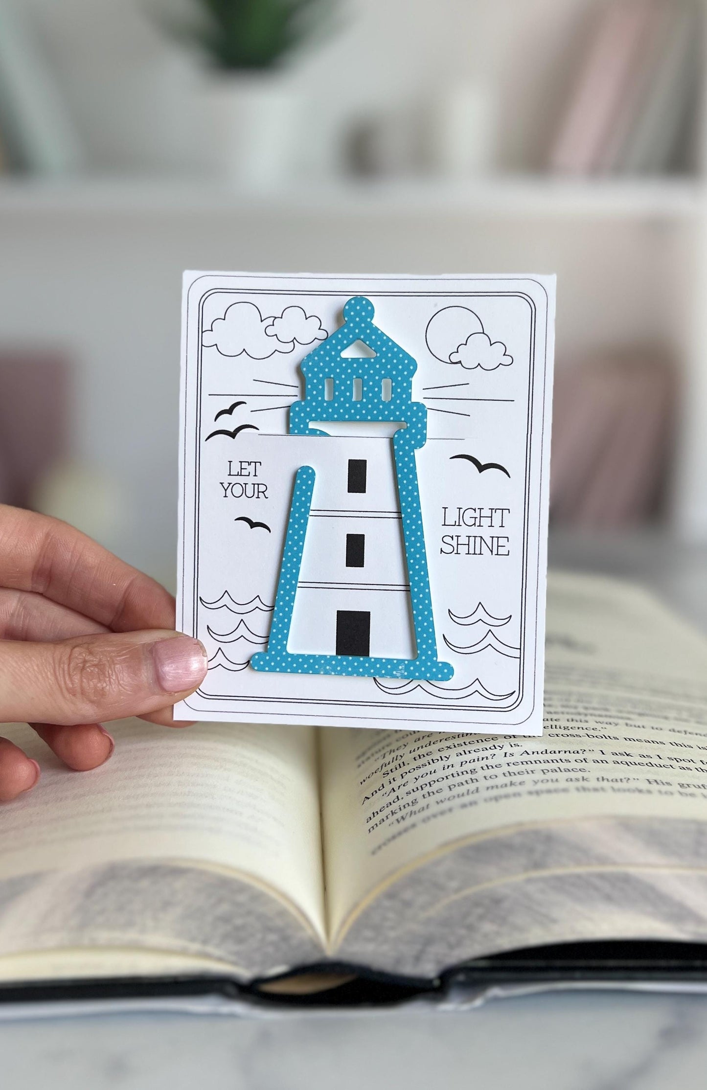Lighthouse Coastal Bookmark, Book Lover Gift, Booktok, Bookish, Book Club, Beach Vacation Keepsake, Gift for Readers
