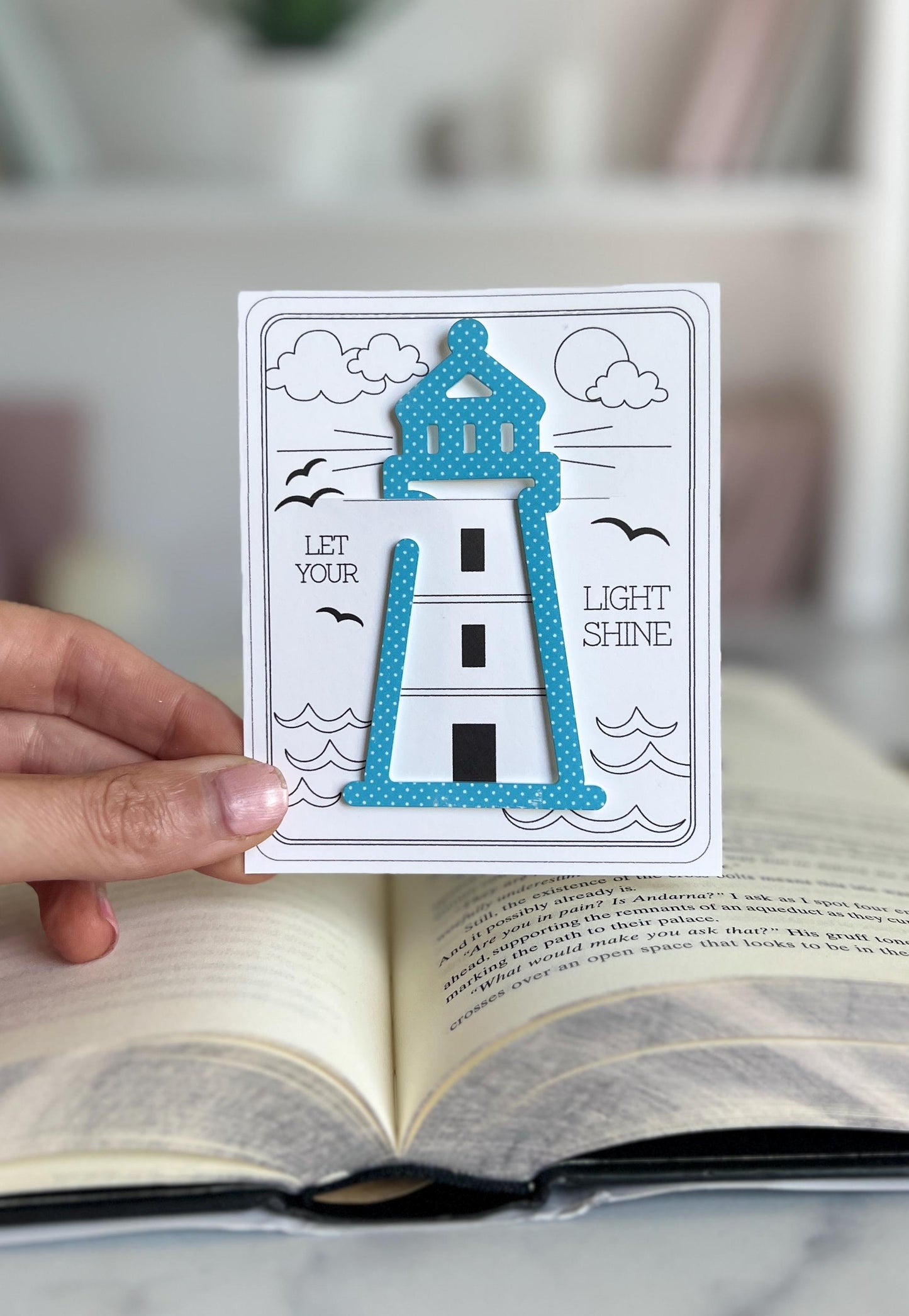 Lighthouse Coastal Bookmark, Book Lover Gift, Booktok, Bookish, Book Club, Beach Vacation Keepsake, Gift for Readers