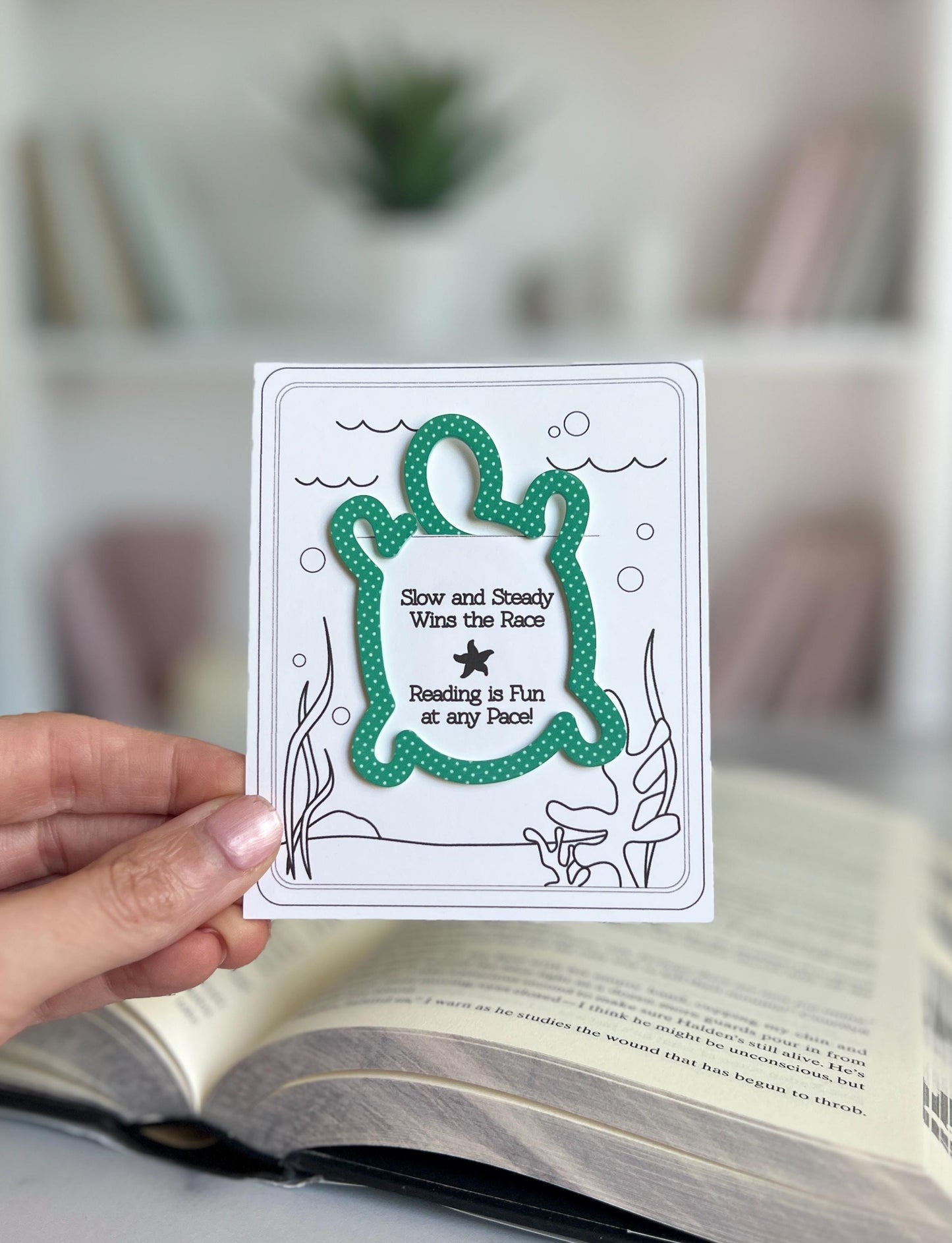 Sea Turtle Acrylic Bookmark, Book Lover Gift, Booktok, Bookish Present, Book Club, Gift for Readers, Ocean Life Inspired