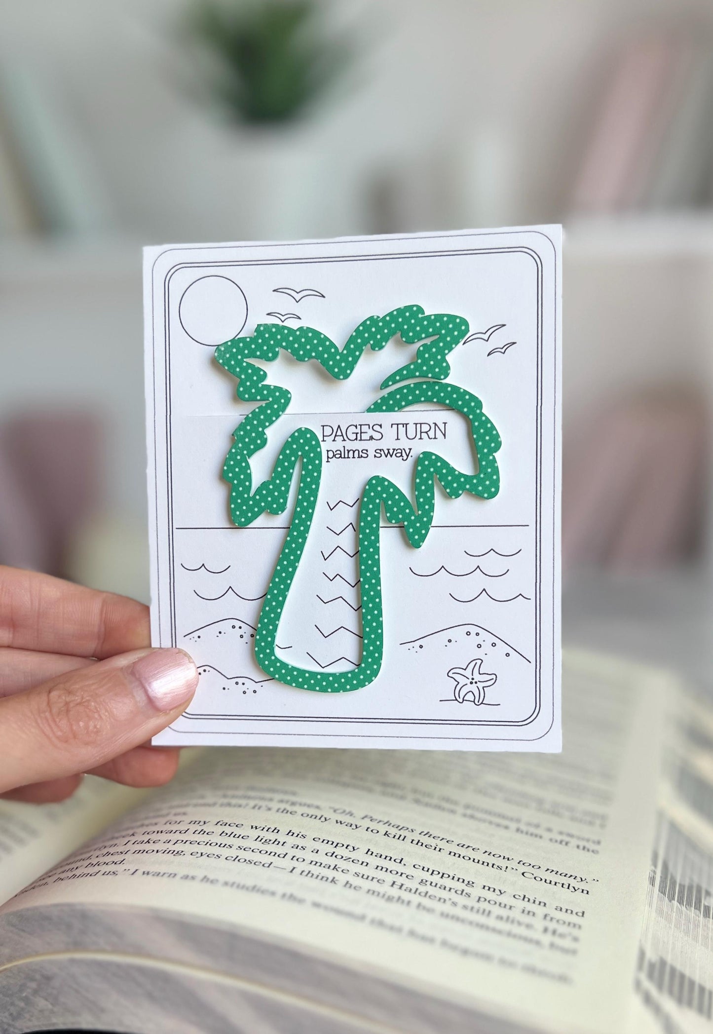 Palm Tree Bookmark, Tropical Acrylic Book Mark,  Book Lover Gift, Booktok, Bookish Present, Book Club, Gift for Readers, Cute Island Gift