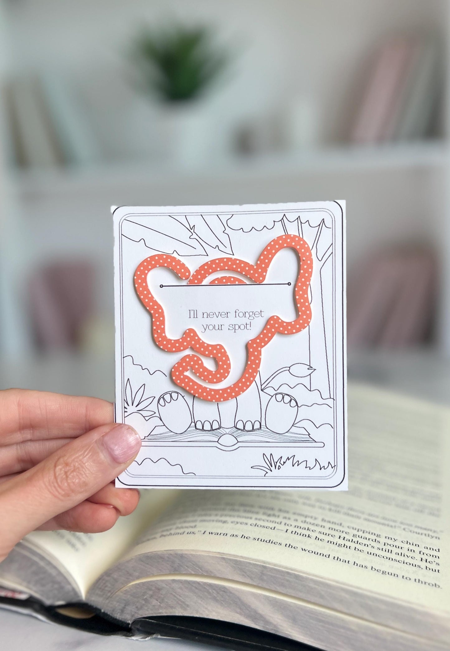 Elephant Acrylic Bookmark, Cute Book Mark, Gift for Readers, Book Club Present, Bookish, Booktok, Cute Reading Gift, Teacher Gift