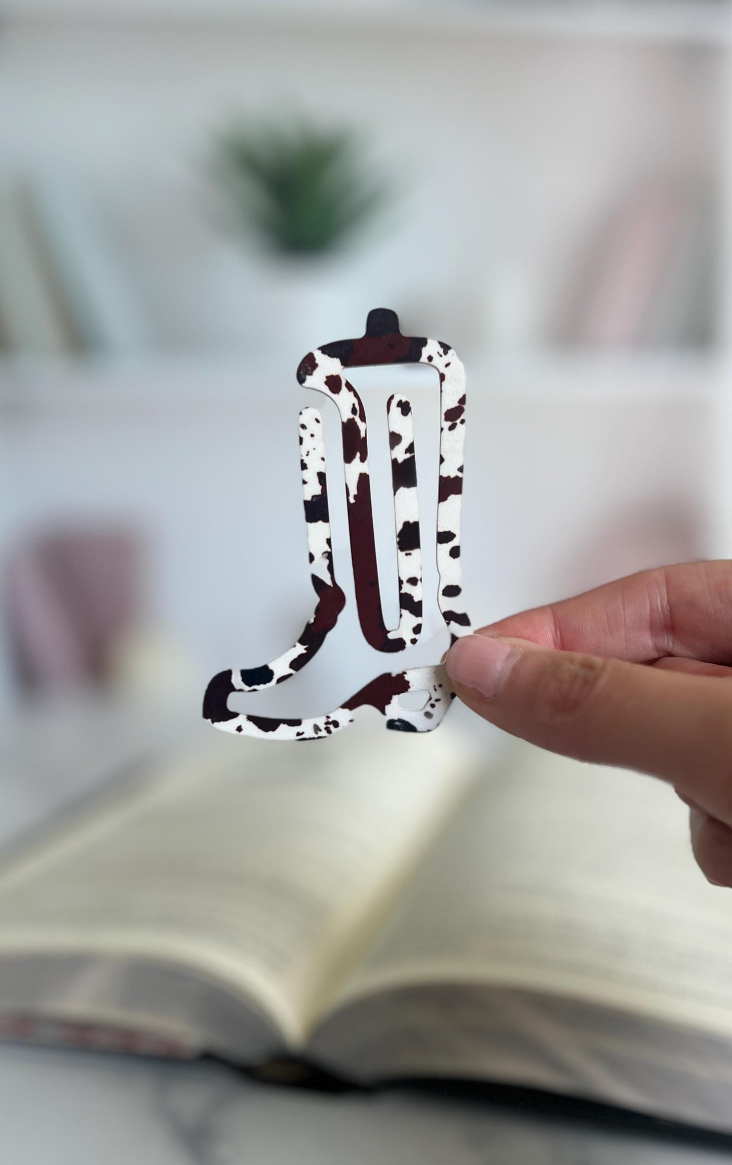 Cowboy Boot Acrylic Bookmark, Cowboy Romance Reader, Cowhide Book Mark, Western Country Lover, Cowgirl Gift, Book Club Gifts, Southern