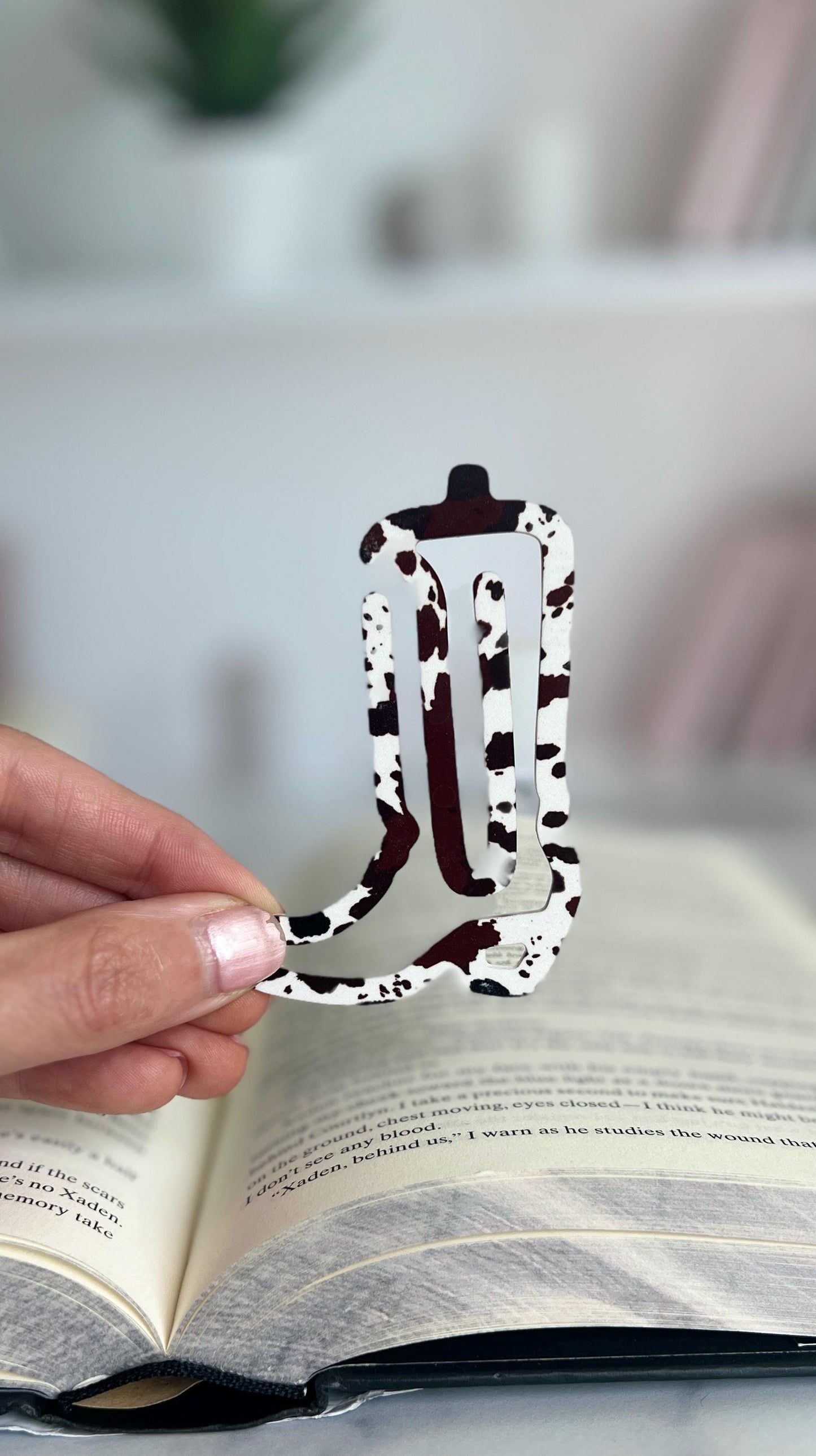 Cowboy Boot Acrylic Bookmark, Cowboy Romance Reader, Cowhide Book Mark, Western Country Lover, Cowgirl Gift, Book Club Gifts, Southern