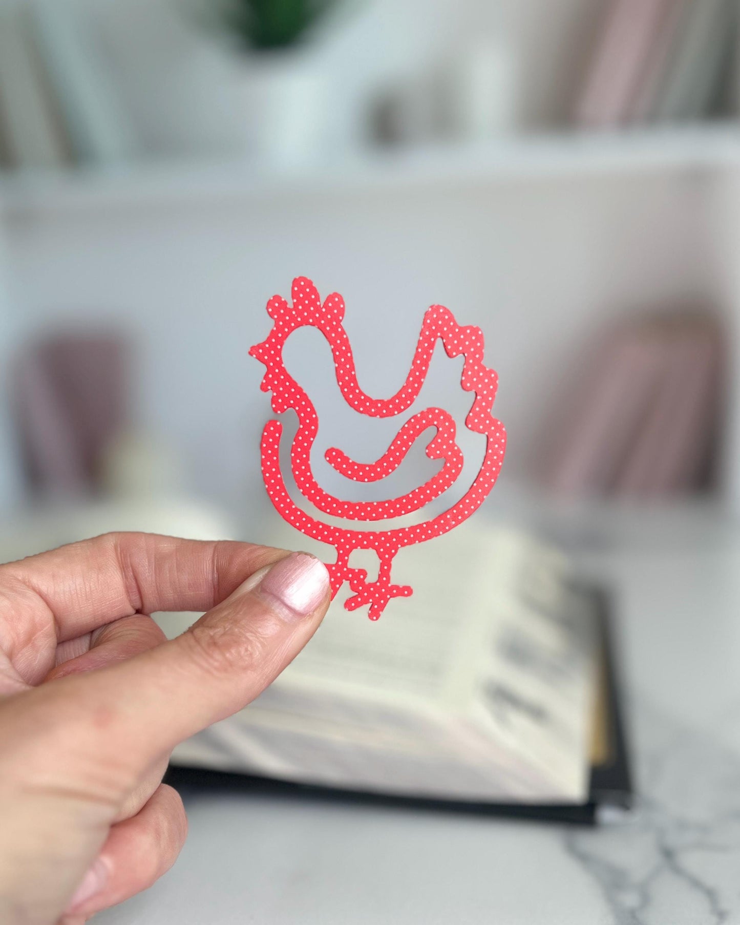 Chicken Bookmark, Chicken Coop, Book club Present, Paper Clip, Acrylic, Book lover gift, Booktok Bookish, Stocking Stuffer, Teacher Gift