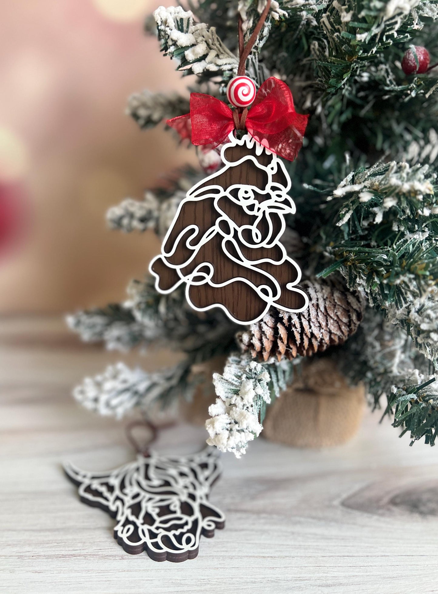 Personalized Farm Animal Ornaments, Chicken Coop, Highland Cow, Sheep, Duck, Pig, Goat,  Rabbit, Donkey, Llama, Animal Lover