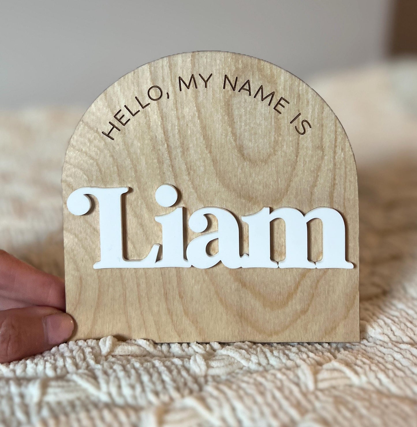 Custom Hospital Name Sign, Personalized Newborn Sign, Baby Announcement, Baby Photo Prop, Shower Gift, Baby Keepsake Present