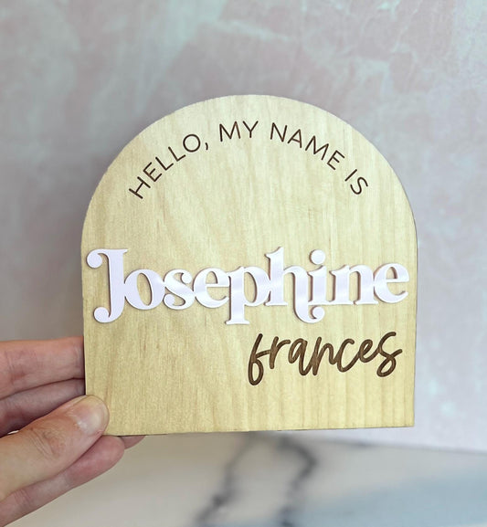 Custom Hospital Name Sign, Personalized Newborn Sign, Baby Announcement, Baby Photo Prop, Shower Gift, Baby Keepsake Present
