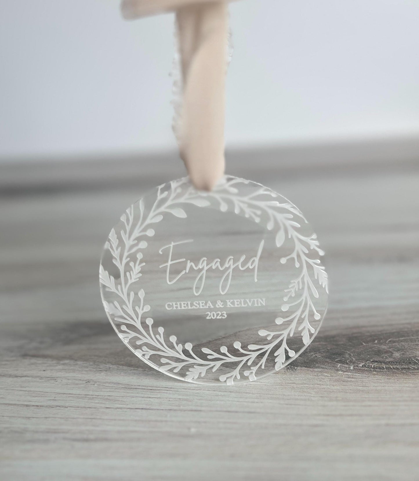Personalized Engaged Christmas Ornament, Newly Engaged Gift, Just Engaged Gifts, First Christmas Engaged, Custom Engagement Keepsake Gifts
