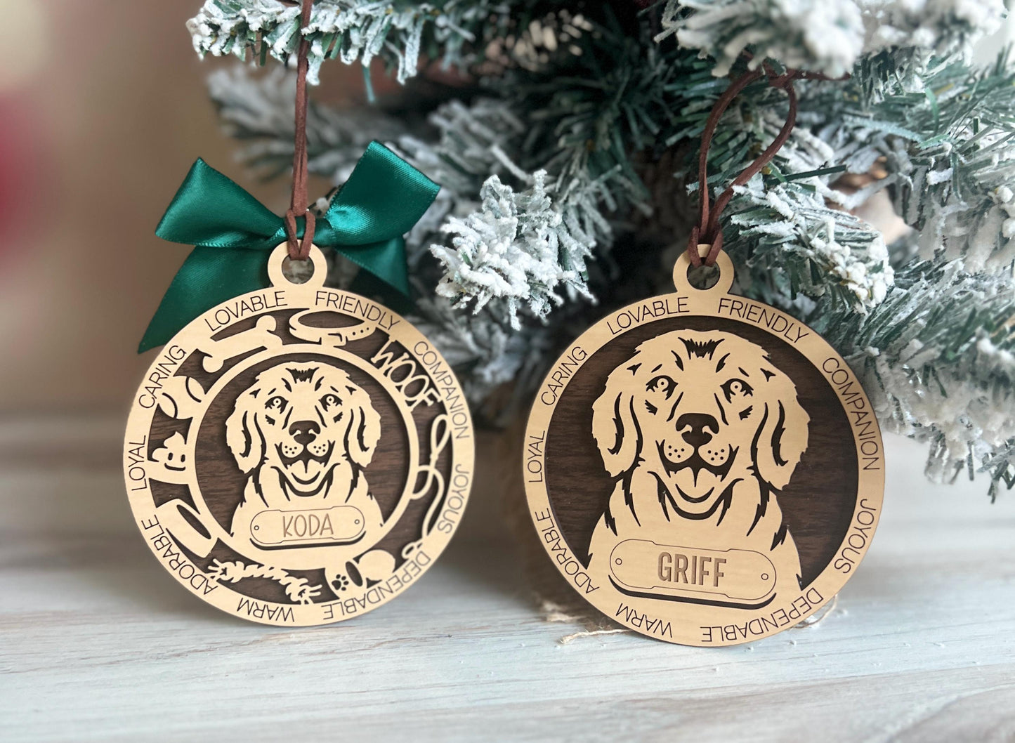 Custom Dog Christmas Ornament, Personalized Pet Lover Gift, Holiday Gift for Dog Lover, New Puppy Owner, Dog Mom Gifts