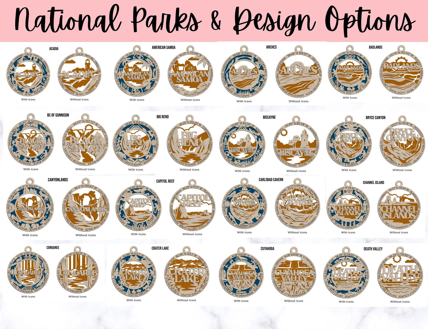 National Park Gifts, Wooden Christmas Ornament, Vacation Keepsake, Hiking Trip Souvenir, Christmas Present