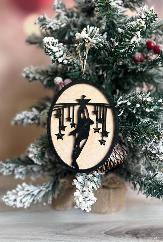 Personalized Orca Killer Whale Christmas Ornament, Custom Ocean Lover Gift, Animal Lover Gift, Gift for Whale Lover, Christmas Keepsake