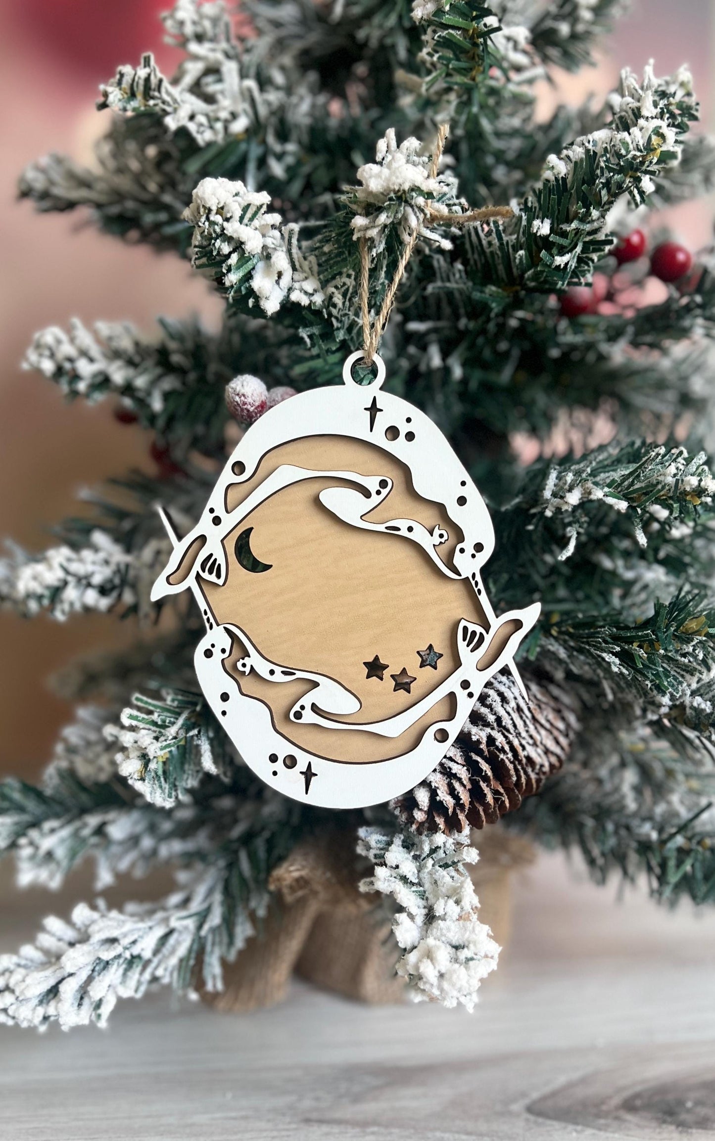 Personalized Narwal Whale Christmas Ornament, Custom Ocean Lover Gift, Animal Lover Gift, Gift for Whale Lover, Christmas Keepsake