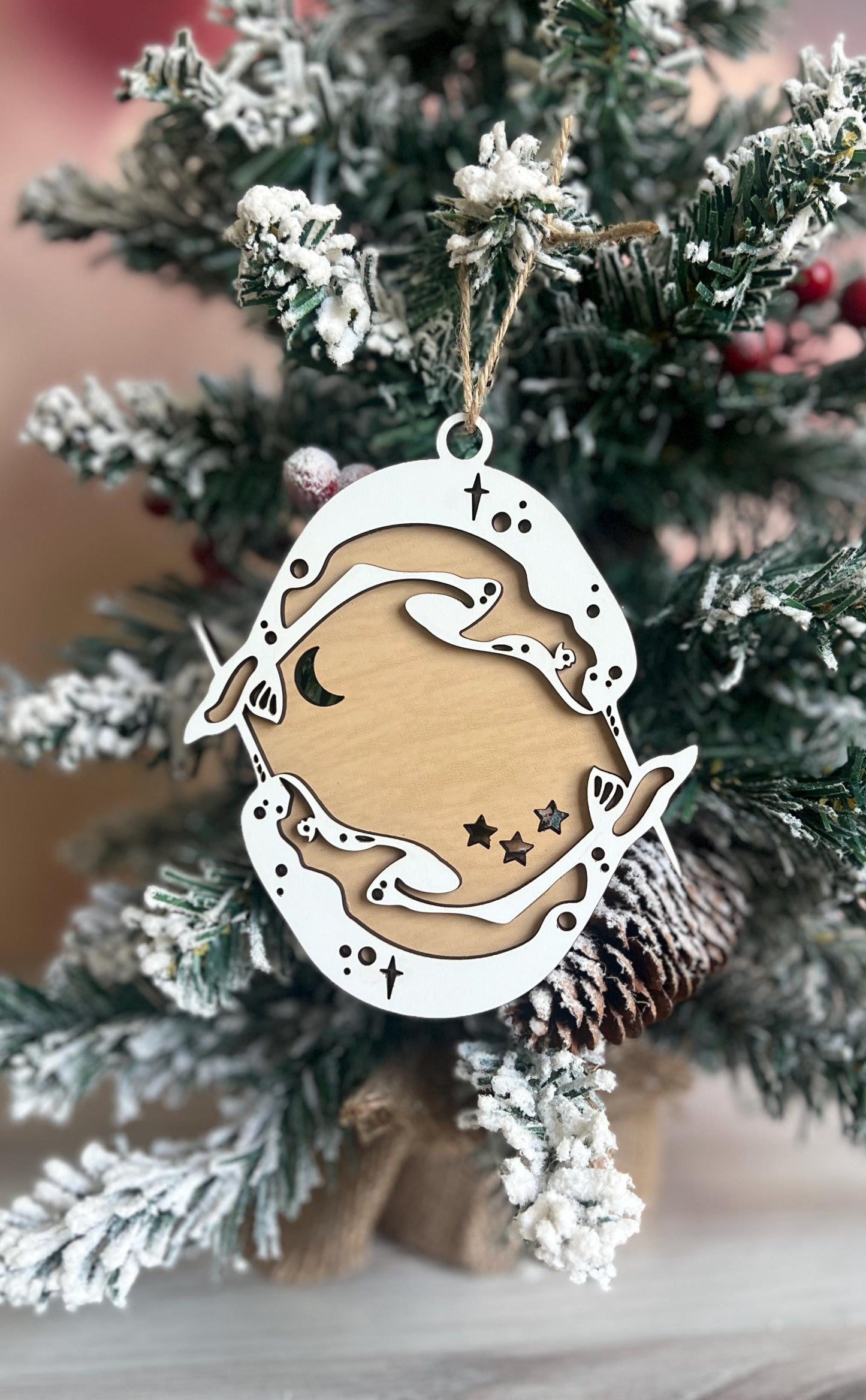 Personalized Narwal Whale Christmas Ornament, Custom Ocean Lover Gift, Animal Lover Gift, Gift for Whale Lover, Christmas Keepsake