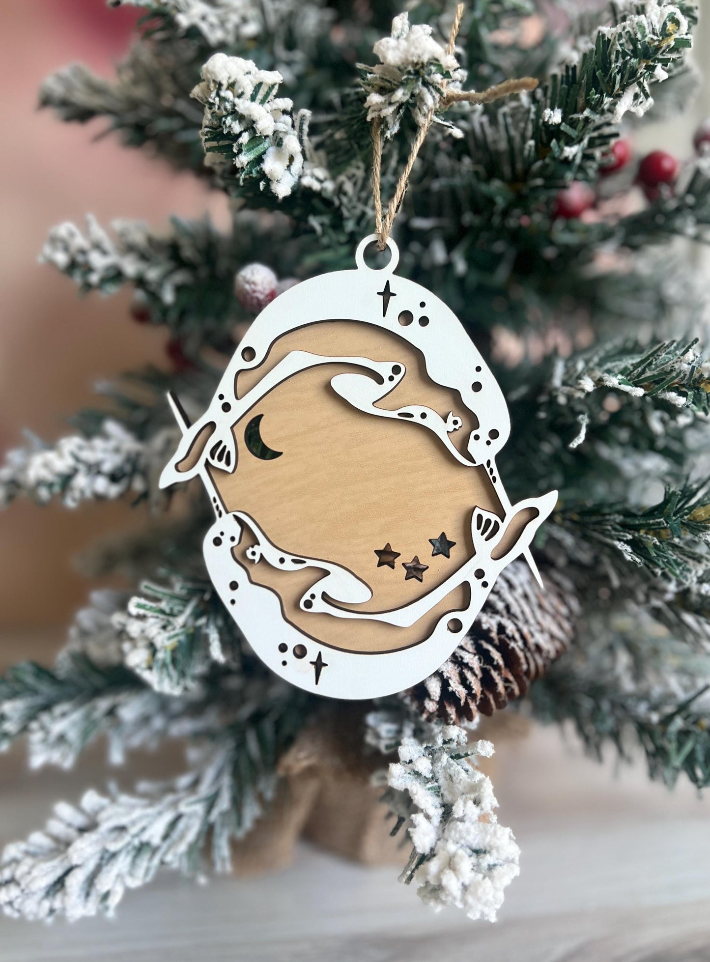 Personalized Narwal Whale Christmas Ornament, Custom Ocean Lover Gift, Animal Lover Gift, Gift for Whale Lover, Christmas Keepsake
