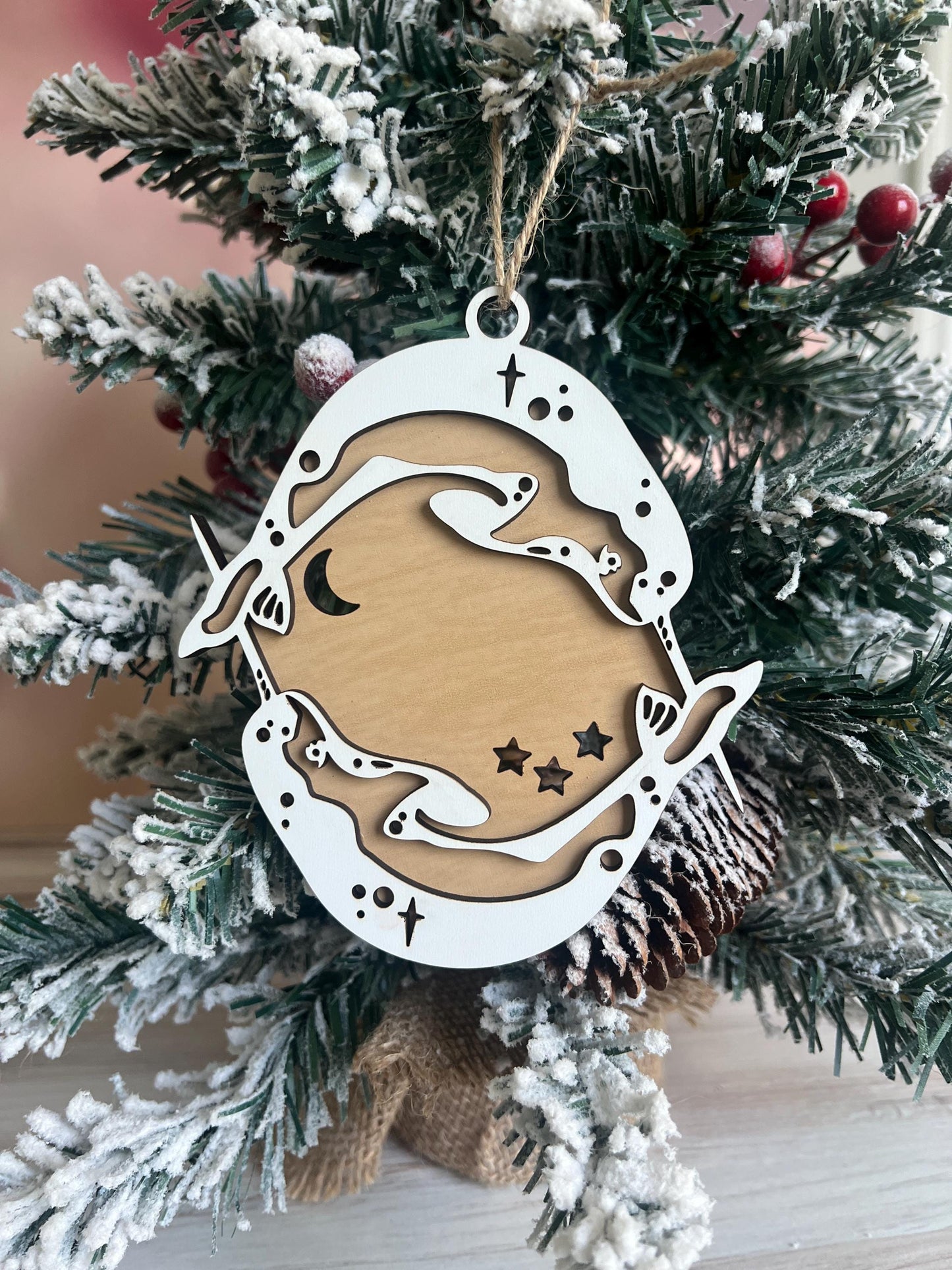 Personalized Narwal Whale Christmas Ornament, Custom Ocean Lover Gift, Animal Lover Gift, Gift for Whale Lover, Christmas Keepsake